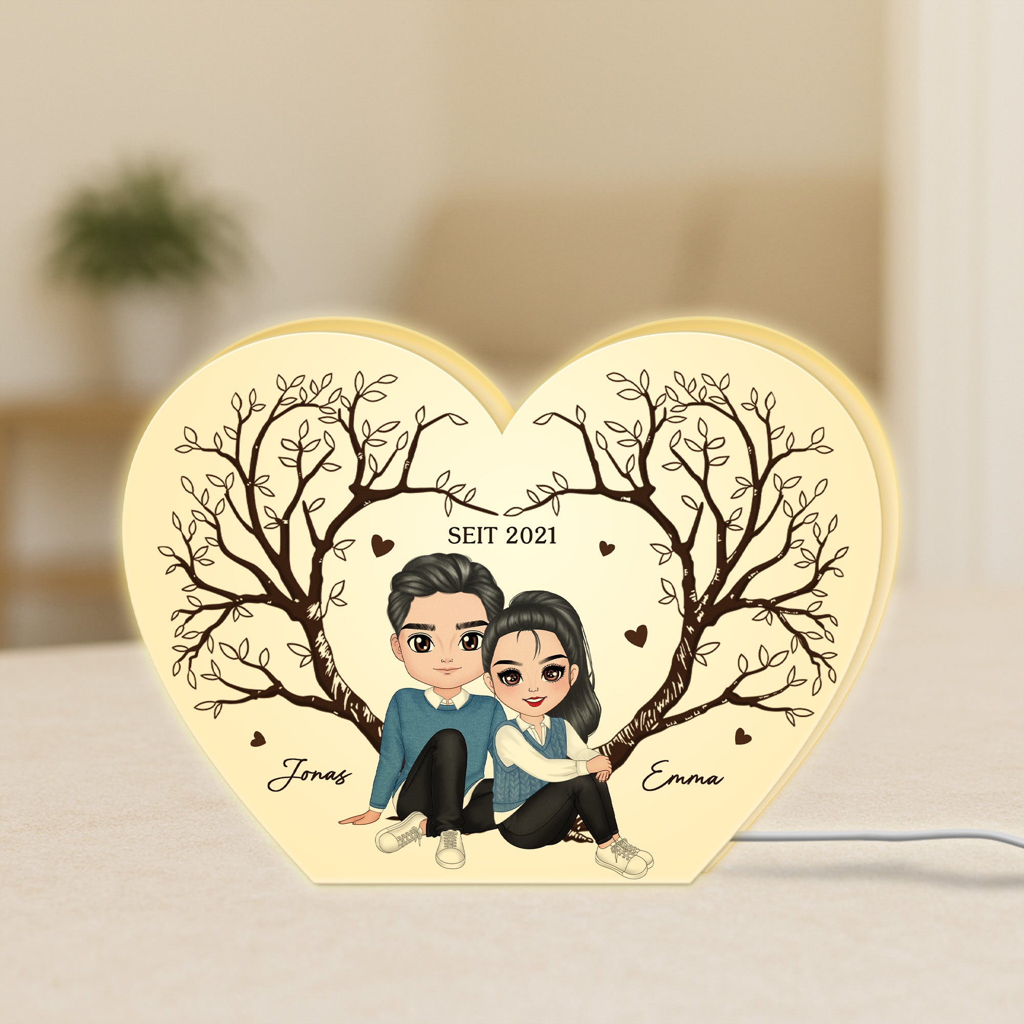 5233LGE1 zusammen seit personalisierte lightbox_ paar 5233L8HTG