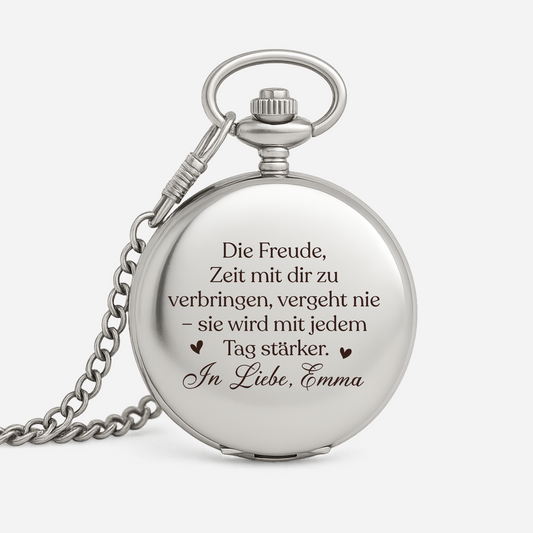 5252OGE1 die freude mit dir wird taglich starker personalisierte taschenuhr_ paar 5252O8U5G