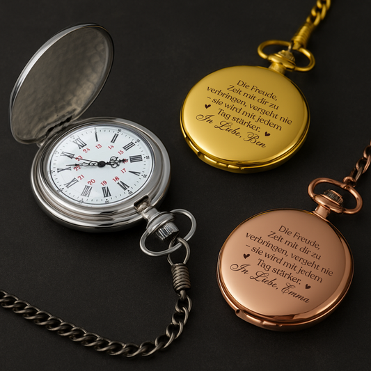 5252OGE2 die freude mit dir wird taglich starker personalisierte taschenuhr_ paar 5252O8U5G