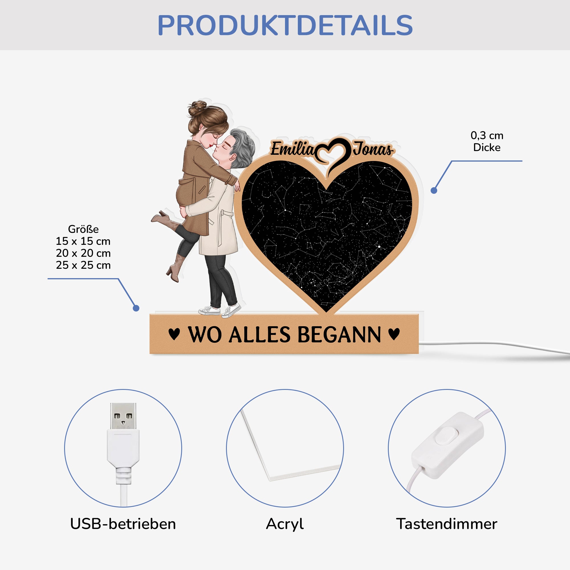 5265LGE3 wo alles begann personalisierte lightbox_ paar 5265LT6NG