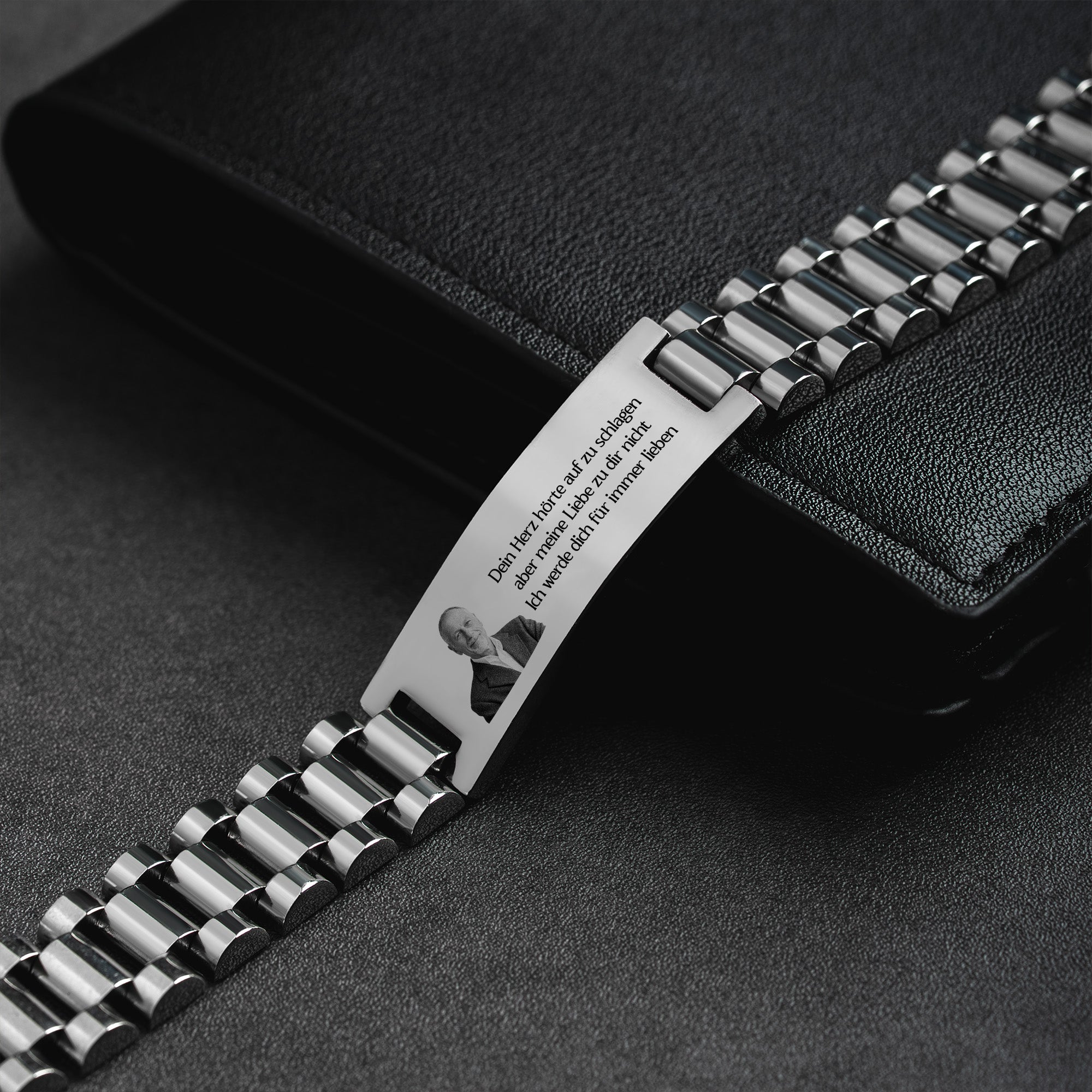 5270JGE2 du lebst in den herzen  gedanken der familie uhrenband personalisiertes armband mit foto_ papa mama zur erinnerung 5270j8v5a