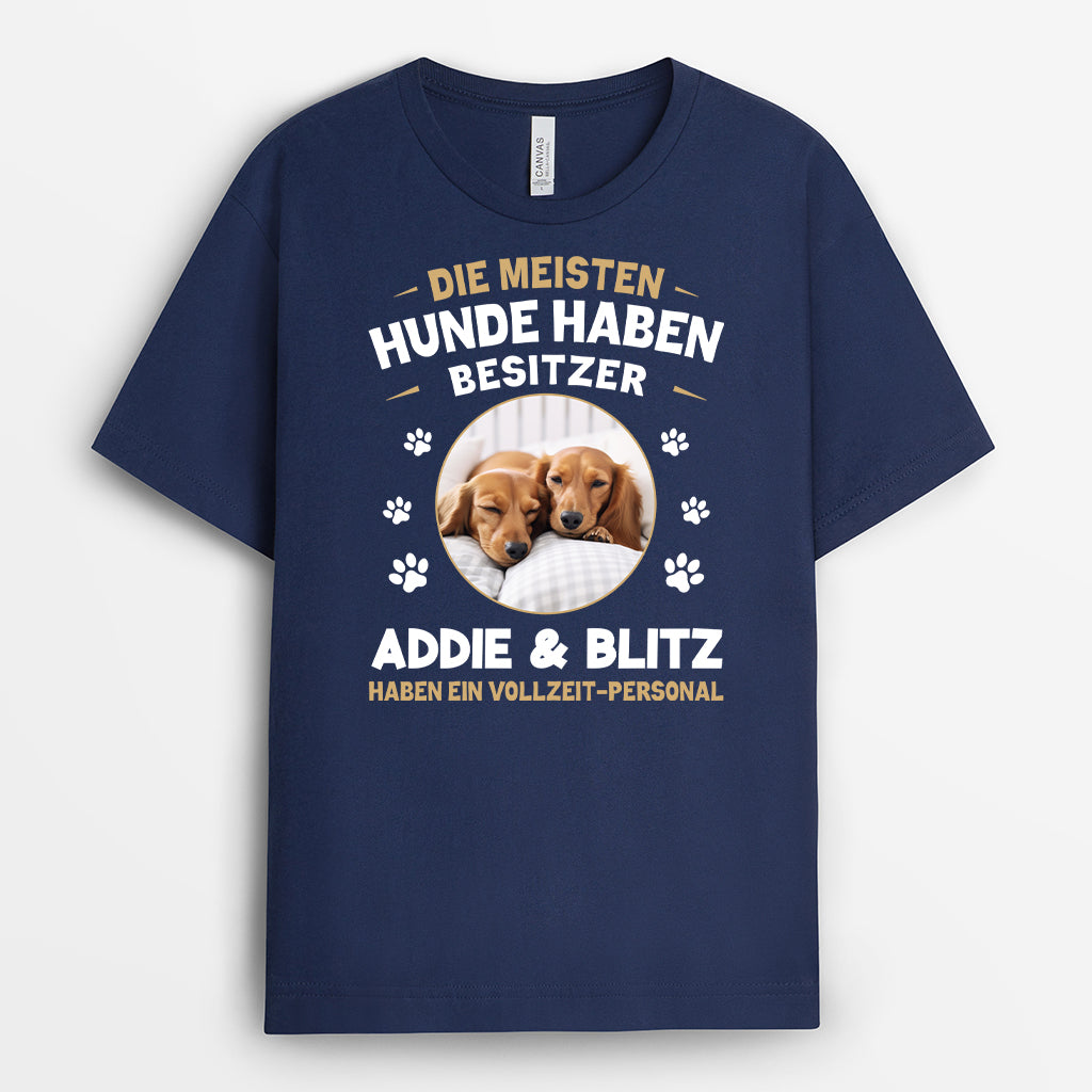 5288AGE2 die meisten hunde haben einen besitzer lustiges t shirt hund personalisiert foto 5288A