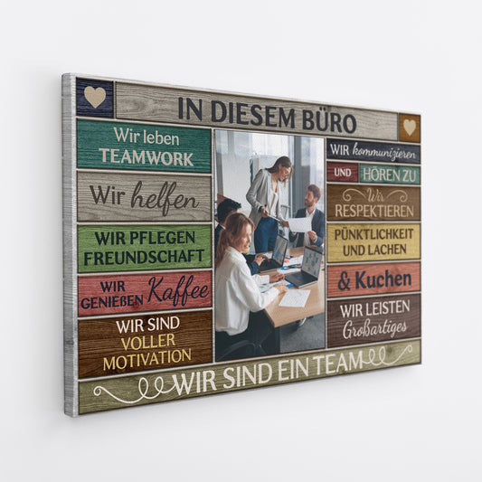 5296CGE2 wir sind ein team personalisierte leinwand_ kollegen mit foto 5296CTTNO