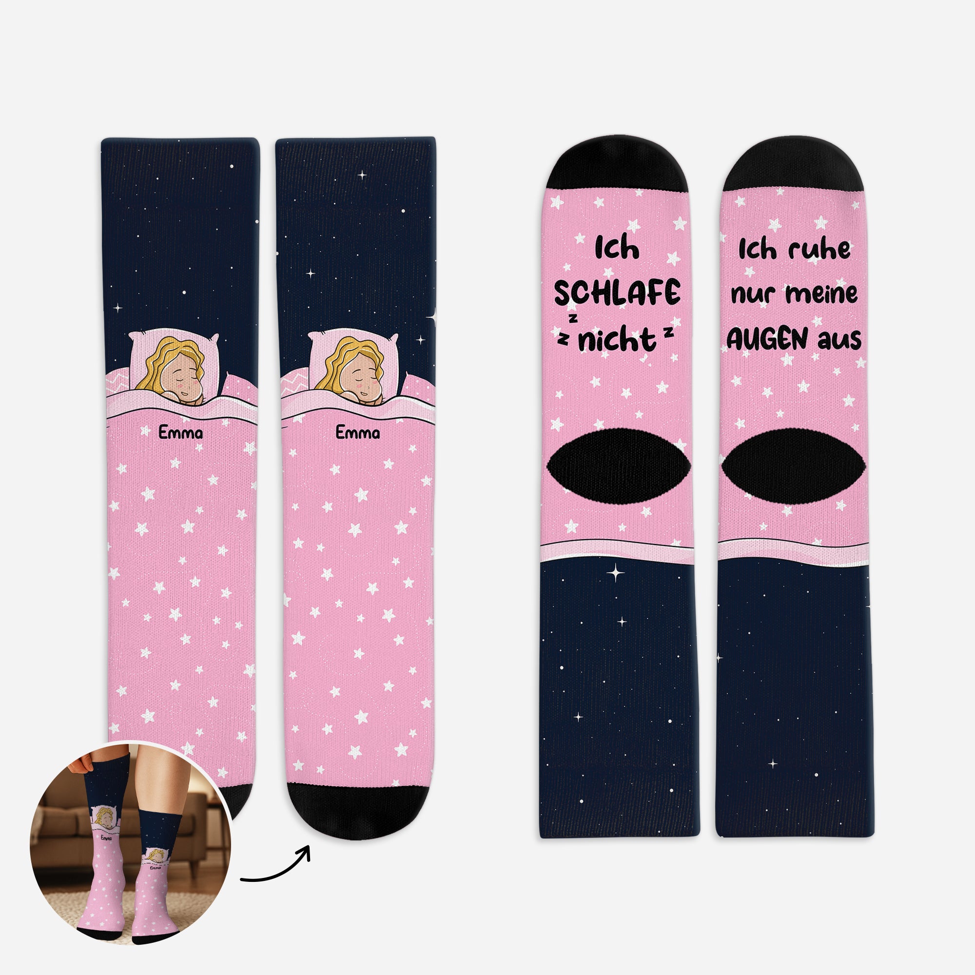 5320JGE1 ich ruhe nur meine augen aus_ socken personalisieren text_ 5320J3ZZB