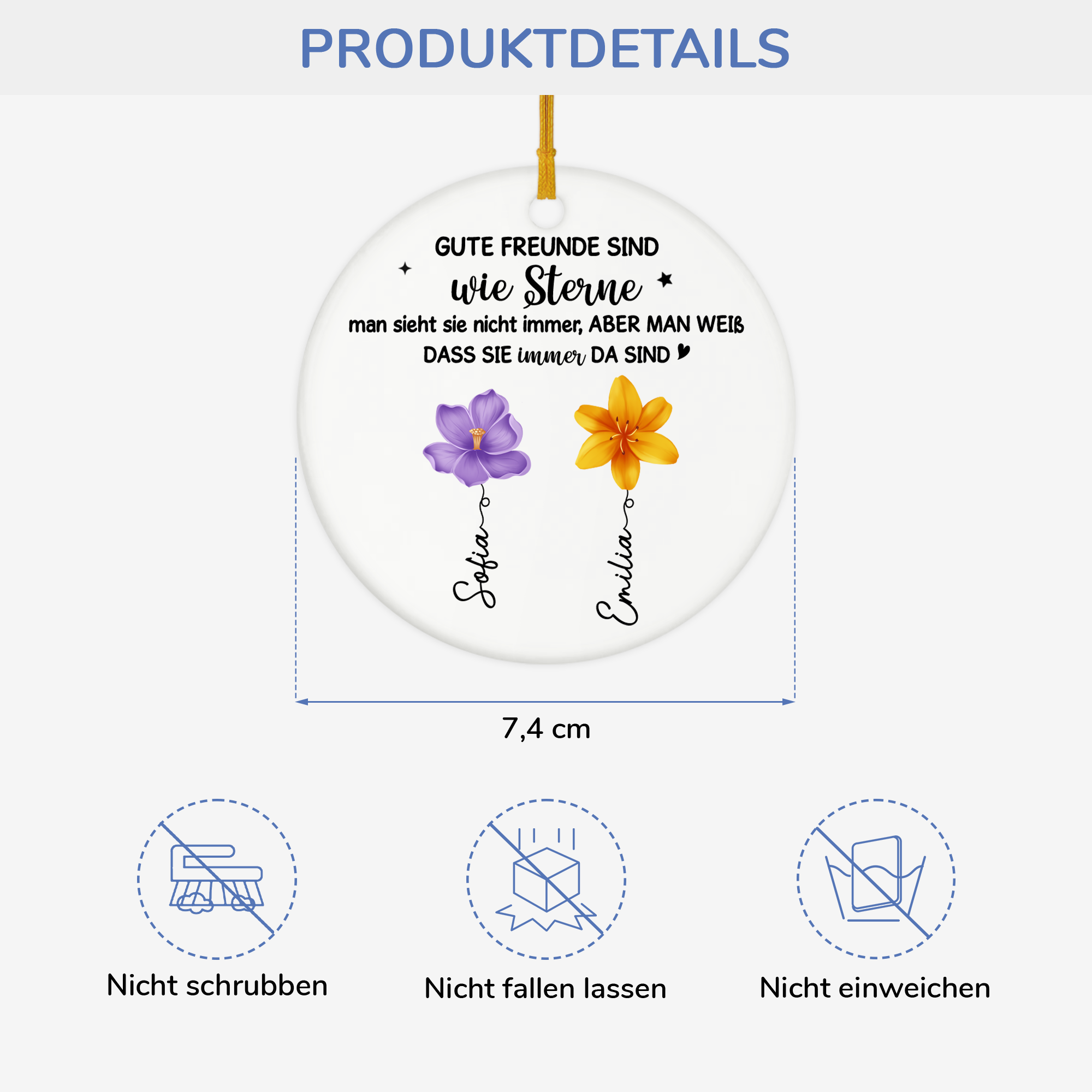 5342OGE3 freundschaft spruch kurz personalisierte keramik ornamente beste freunde 5342OKV0F