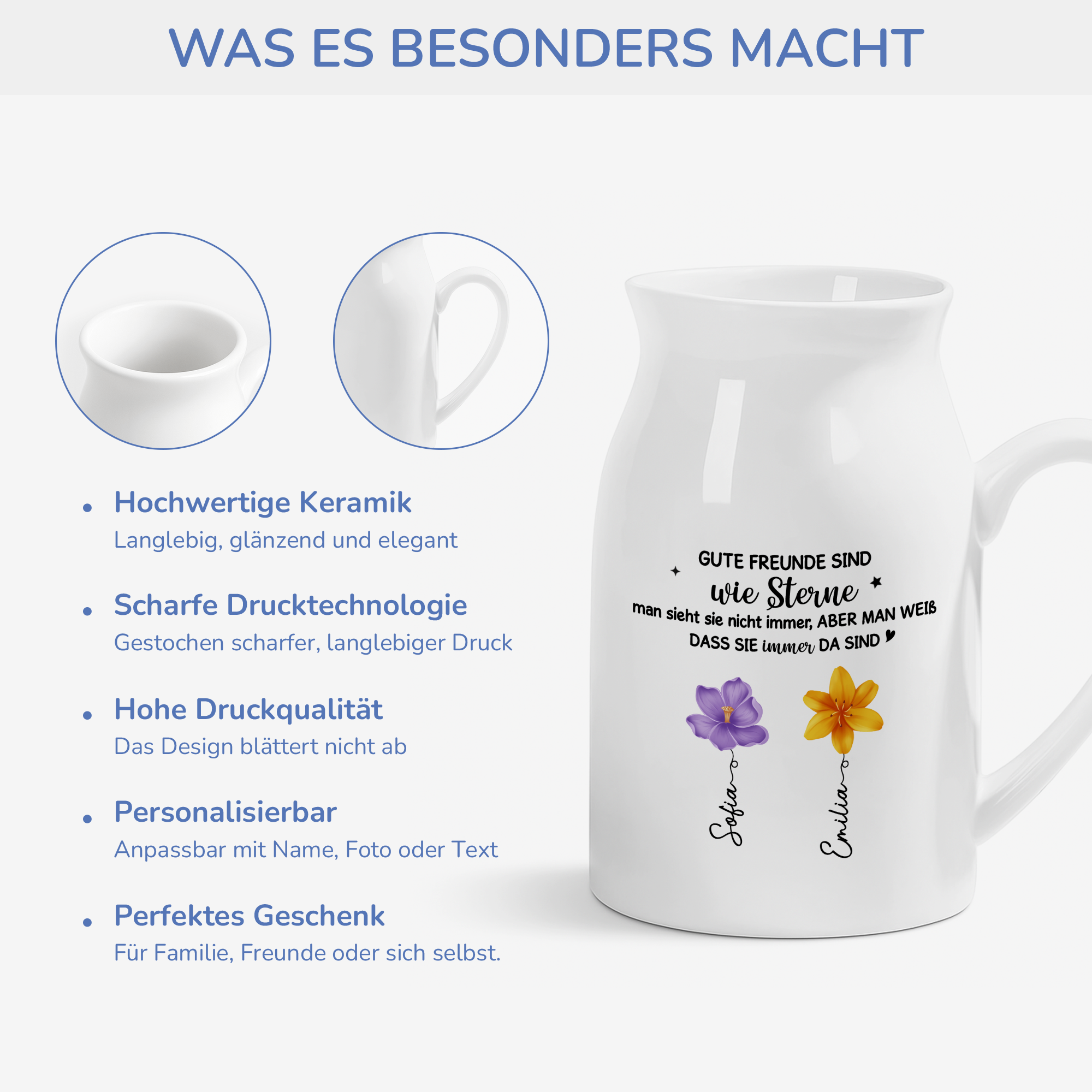 5342OGE4 freundschaft spruch kurz keramik vase personalisiert_ beste freunde 5342OKV0F