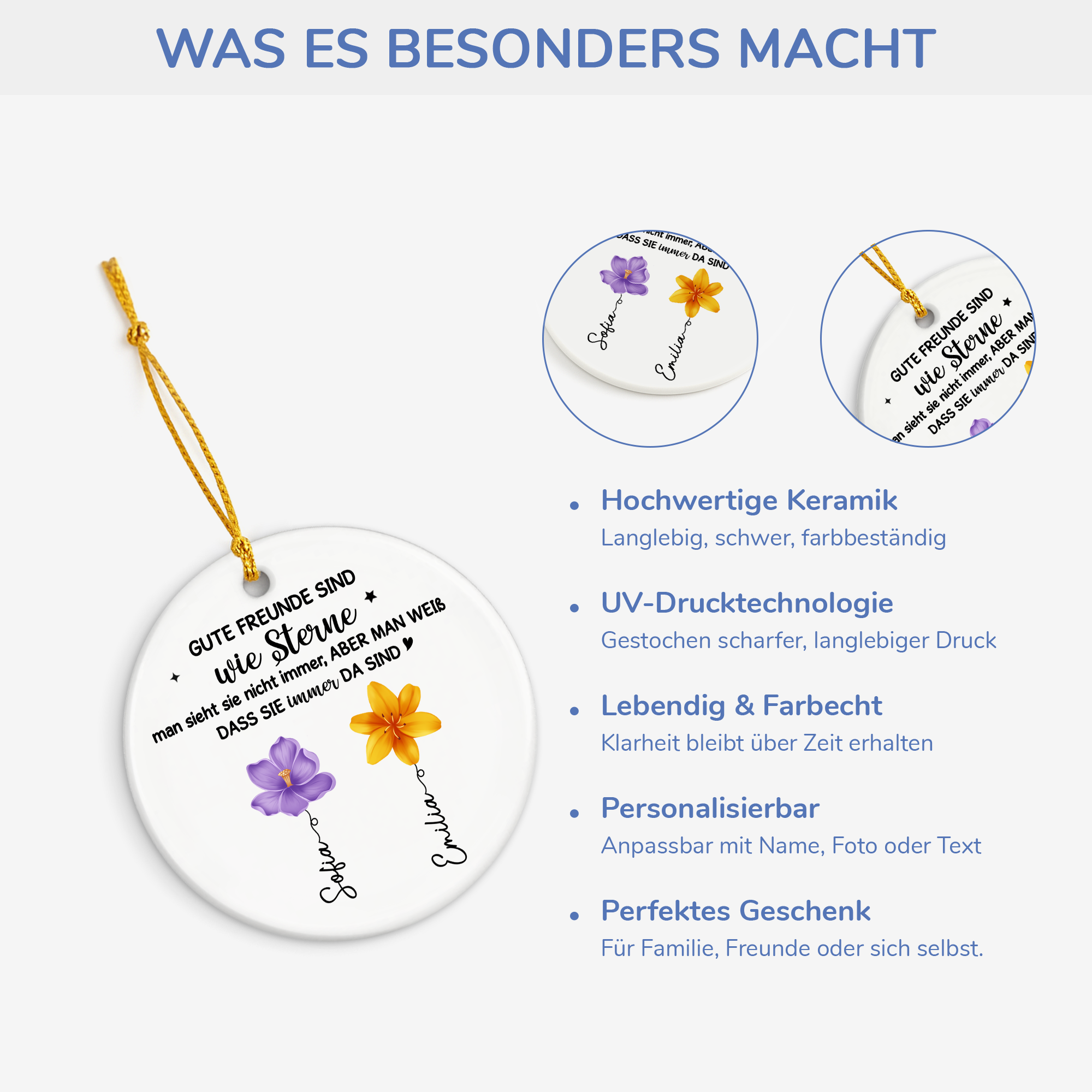 5342OGE4 freundschaft spruch kurz personalisierte keramik ornamente beste freunde 5342OKV0F