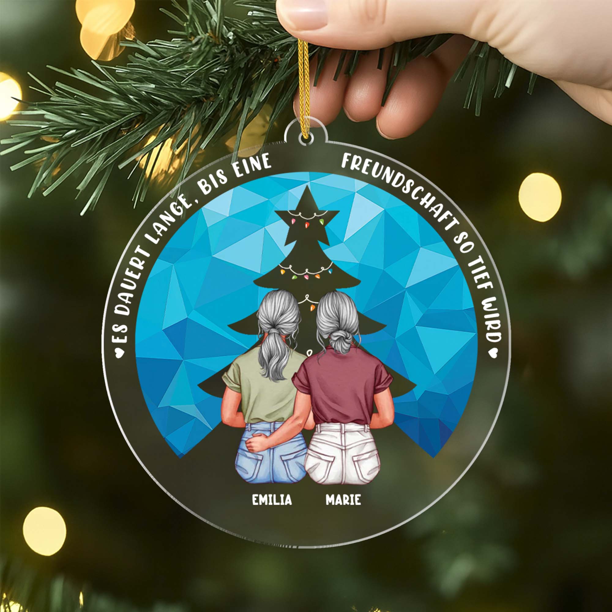 5346OGE2 es dauert lange bis freundschaften so tief werden acryl weihnachtsschmuck personalisiert_ beste freundin 5346OKQ5F