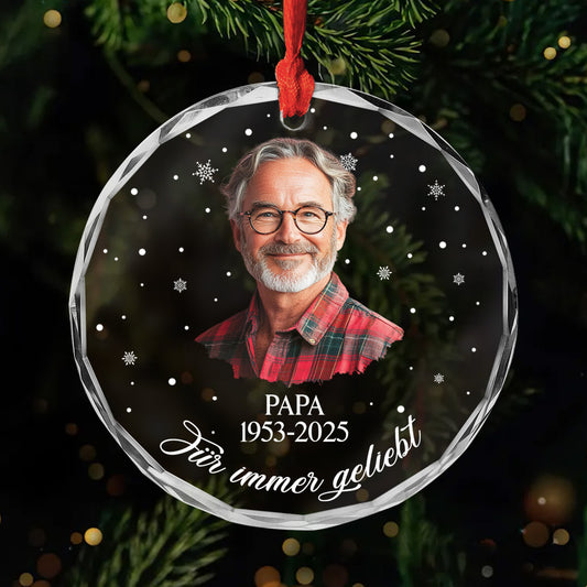 5348OGE1 fur immer geliebt personalisierte glas ornamente mit foto zur erinnerung 5348O8TMB