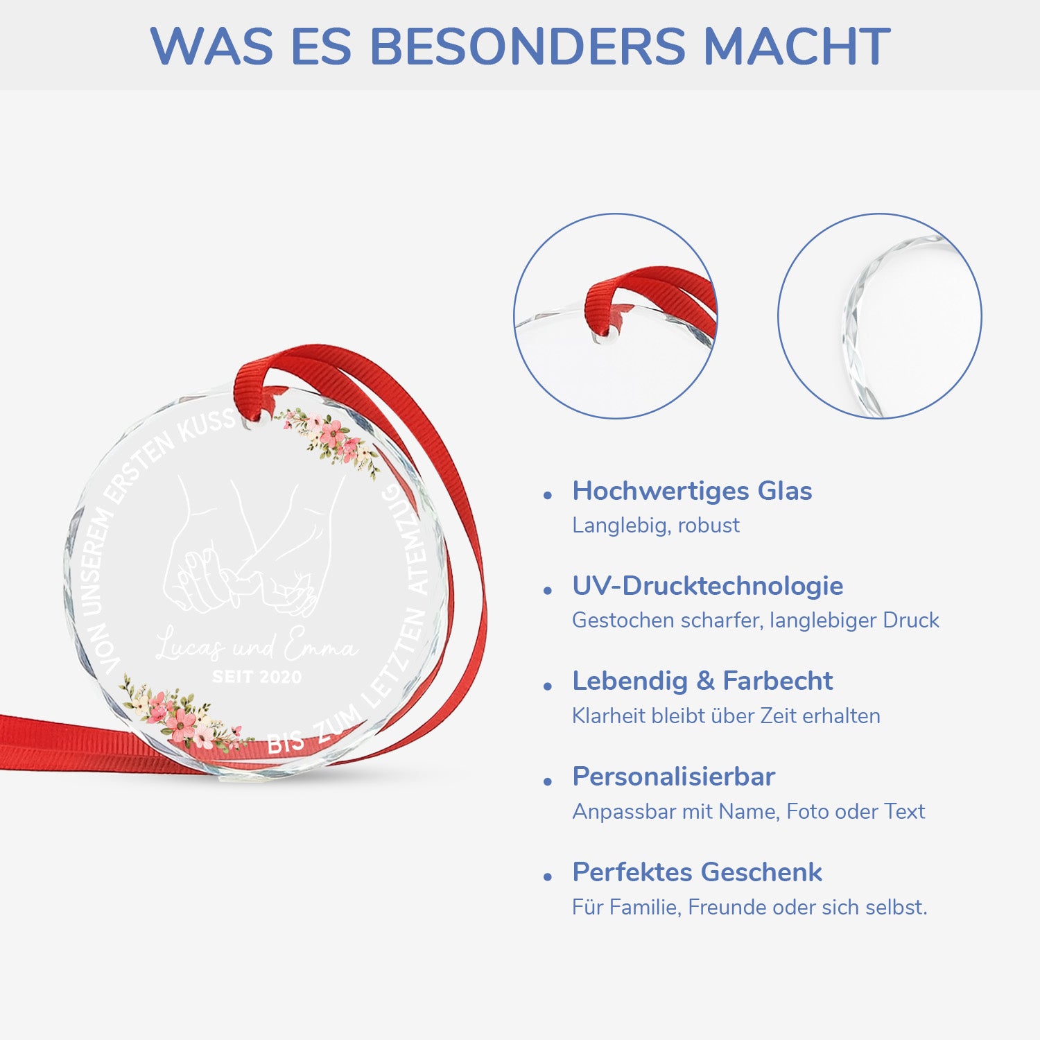 5359OGE4 von unserem ersten kuss bis zum letzten atemzug personalisierte glas ornamente paar 5359O8HTG