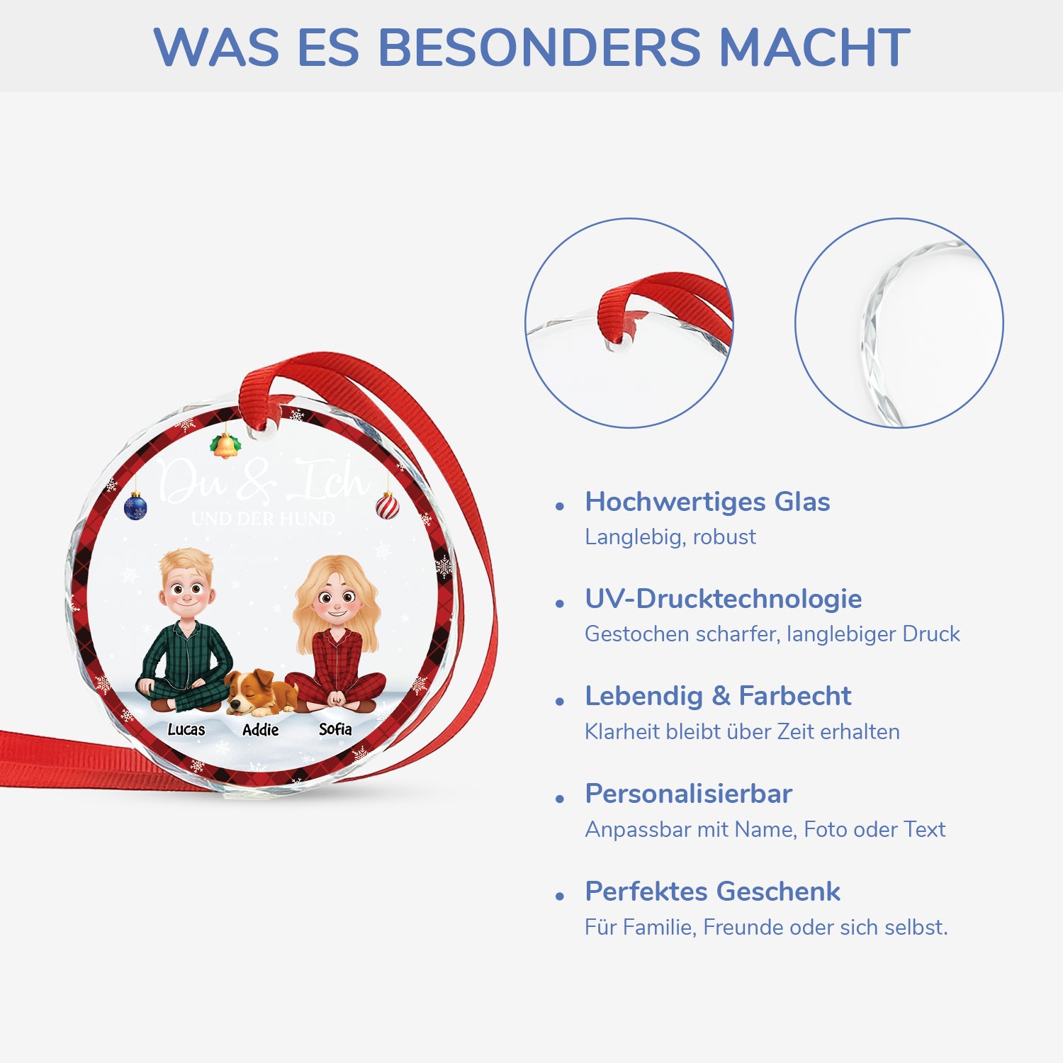 5360OGE4 du ich und die hunde personalisierter weihnachtsschmuck_ aus glas fur paar hunde 5360OKYZC