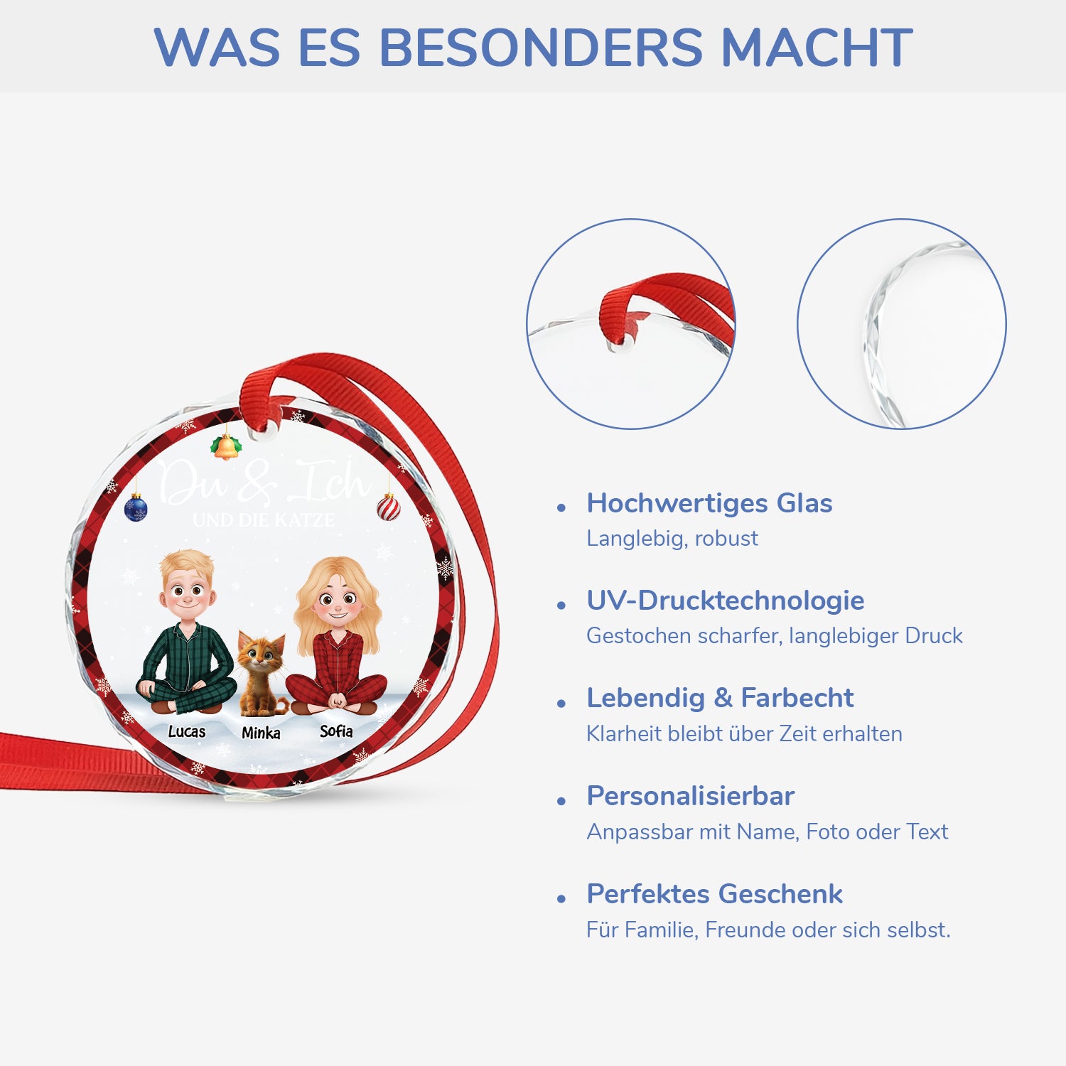 5360OGE4 du ich und die katzen personalisierter weihnachtsschmuck_ aus glas fur paar katzen 5360OKYZD
