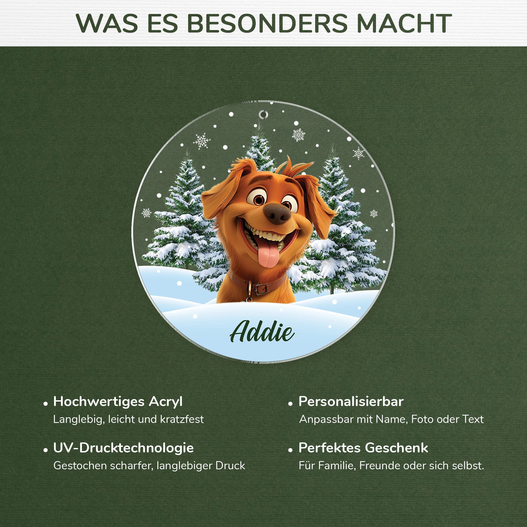 5379OGE4 hunde im schnee christbaumschmuck hund personalisiert_ mit foto 5379OKQ5C