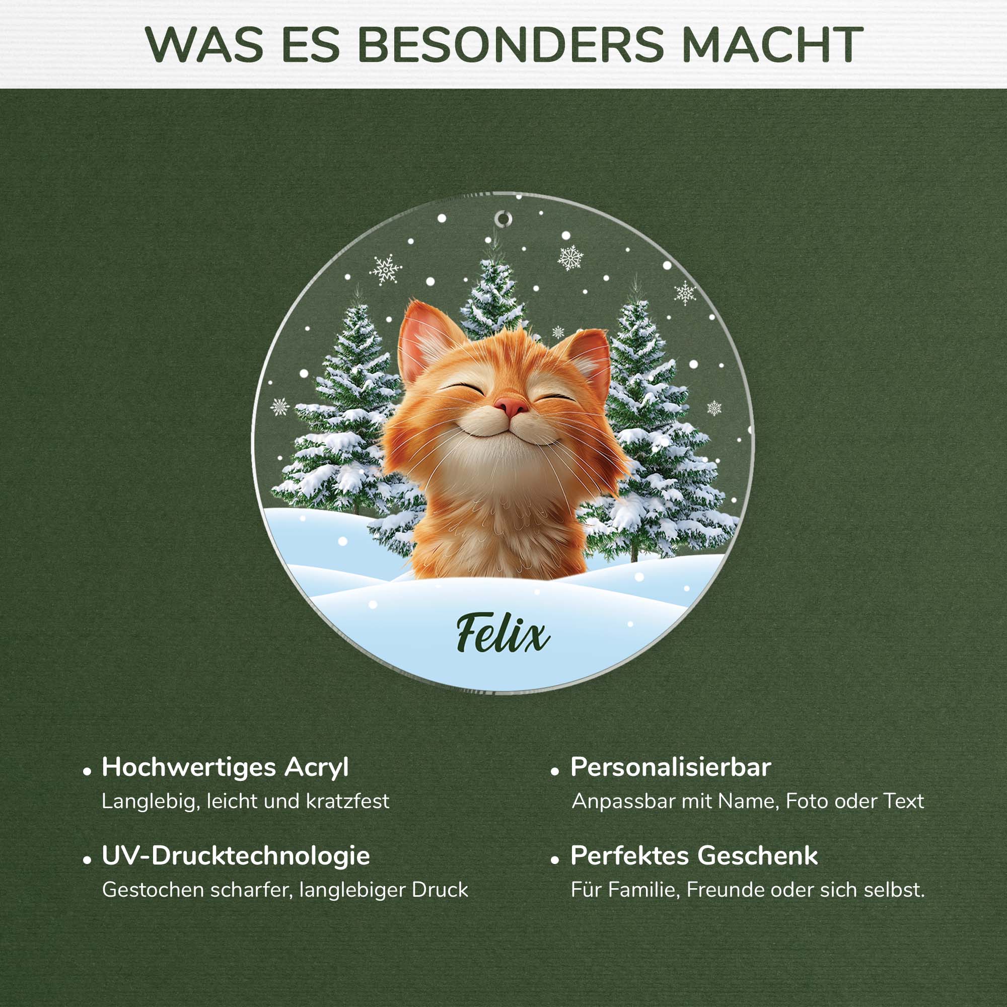 5379OGE4 katzen im schnee christbaumschmuck katze personalisiert_ mit foto 5379OKQ5D