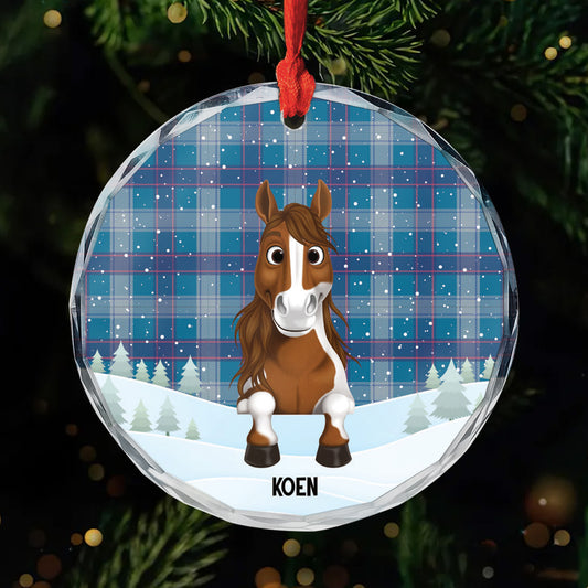 5387OGE1 pferde personalisierter weihnachtsschmuck_ aus glas pferde 5387O6VAU
