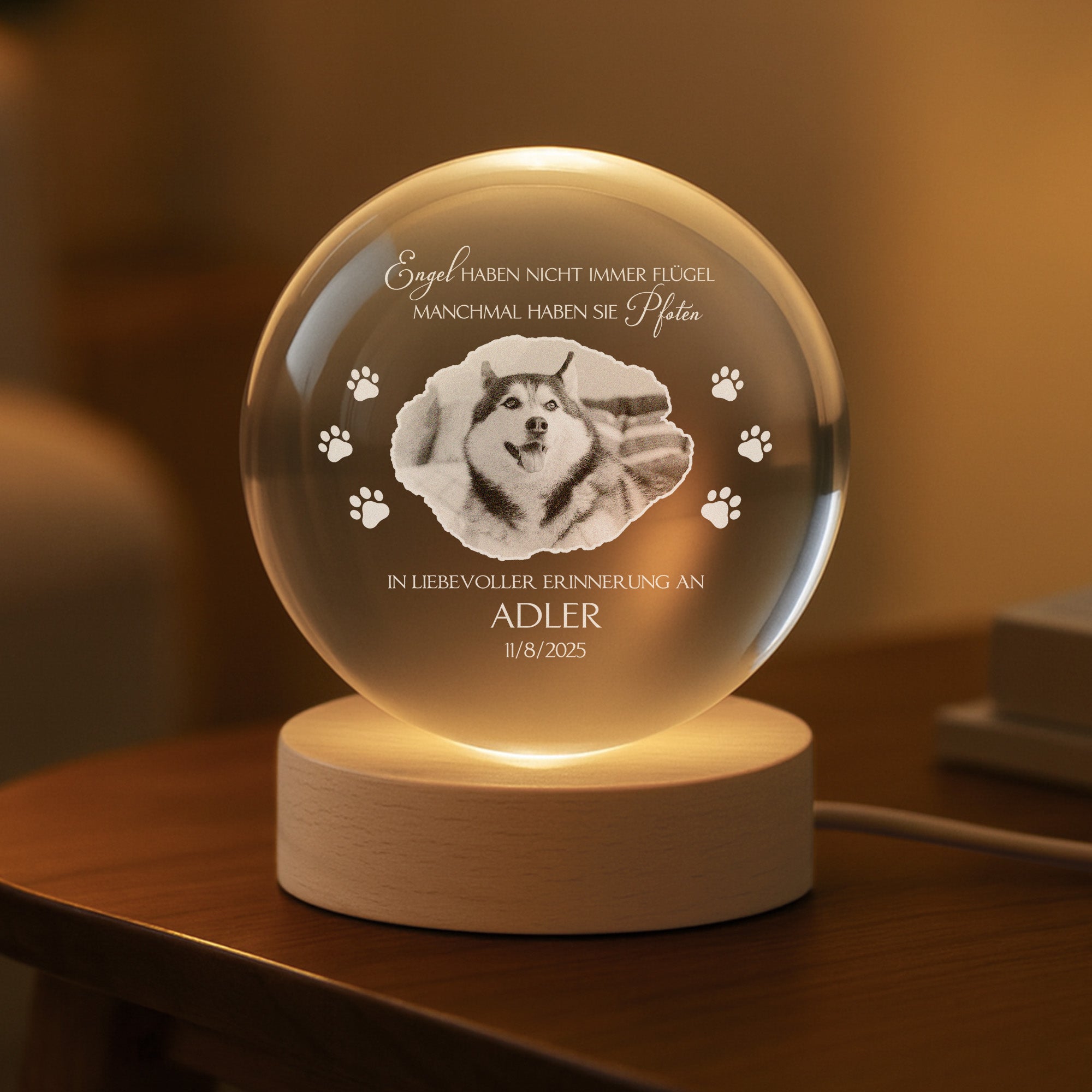 5408LGE2 nicht immer haben engel flugel_ katze hund kristallkugel personalisiert_ foto zur erinnerung 5408LKQ5D_cbdbffe9 956d 49f7 9279 e4d35fd7f341