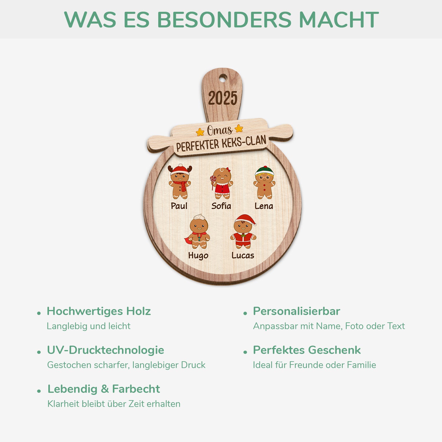 5412OGE4 omas perfekter keks clan personalisierte 2 schicht holz ornamente weihnachten oma 5412OKTZA_d45d5355 3555 4fa5 9c80 02c813966fab