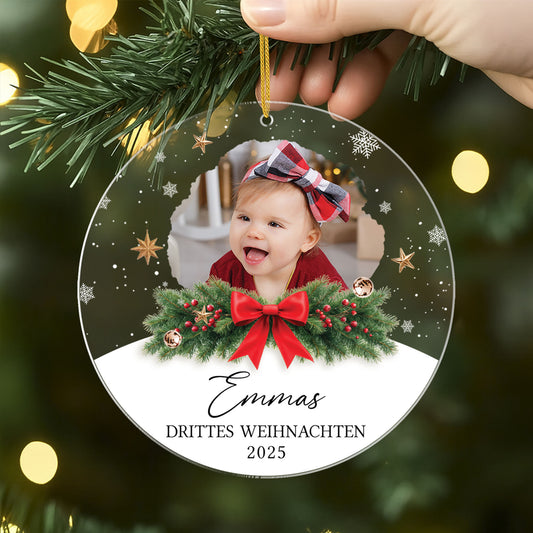 5413OGE2 erstes weihnachten personalisierter weihnachtsschmuck_ acryl baby mit foto 5413OKV0K