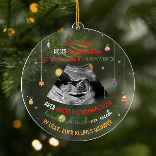 5428OGE1 mein erstes weihnachten_ personalisierter weihnachtsschmuck_ acryl mit foto werdende mama papa_ 5428OKU5B