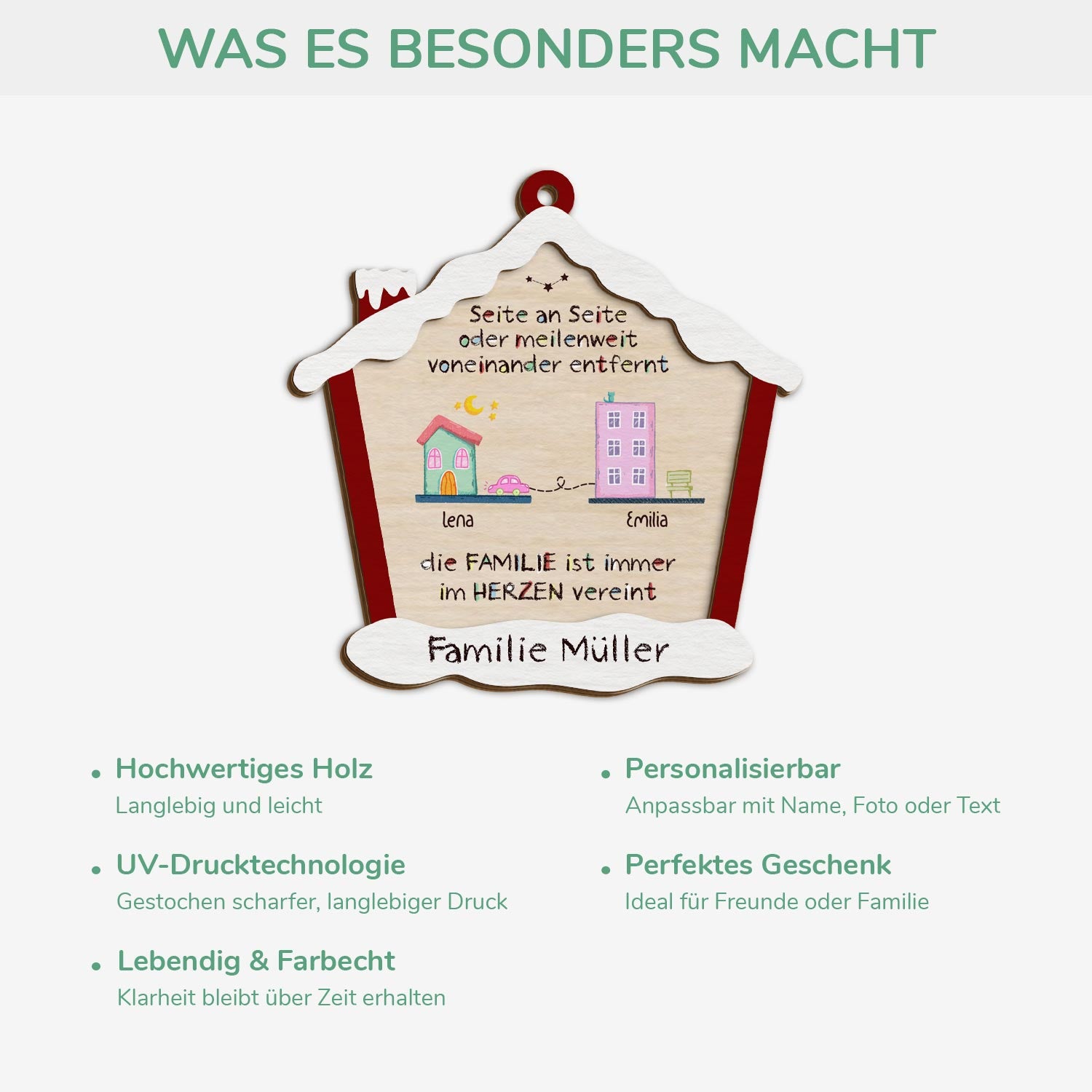 5441OGE4 frohe weihnachten von uns zu hause personalisierte 2 schicht holz ornamente weihnachten familie 5441OTVAI