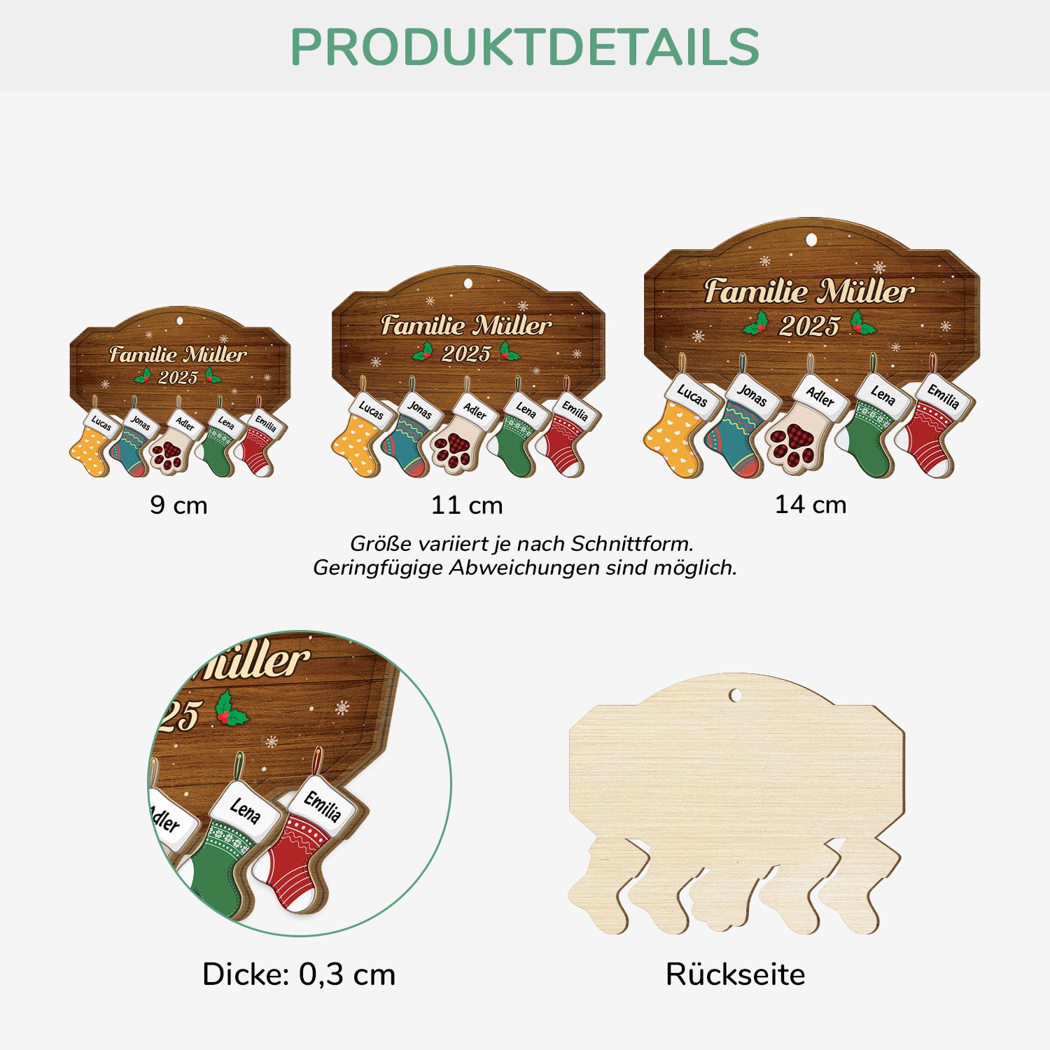 5454OGE3 familie weihnachtsstrumpf personalisierte 1 schicht holz ornamente weihnachten 5454OTQCI_ca3bf111 2fc2 4c5b b9c1 6280ac2e03e3