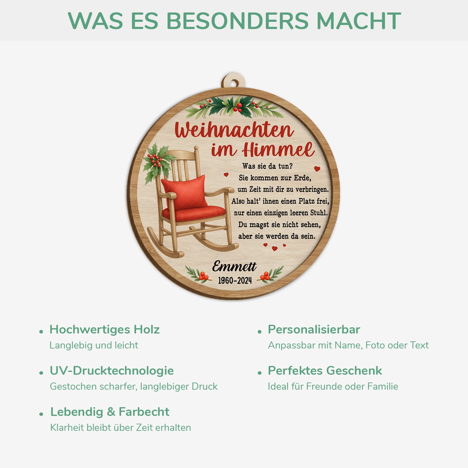 5469OGE4 weihnachten im himmel personalisierte 2 schicht holz ornamente weihnachten mit foto 5469OTHMA