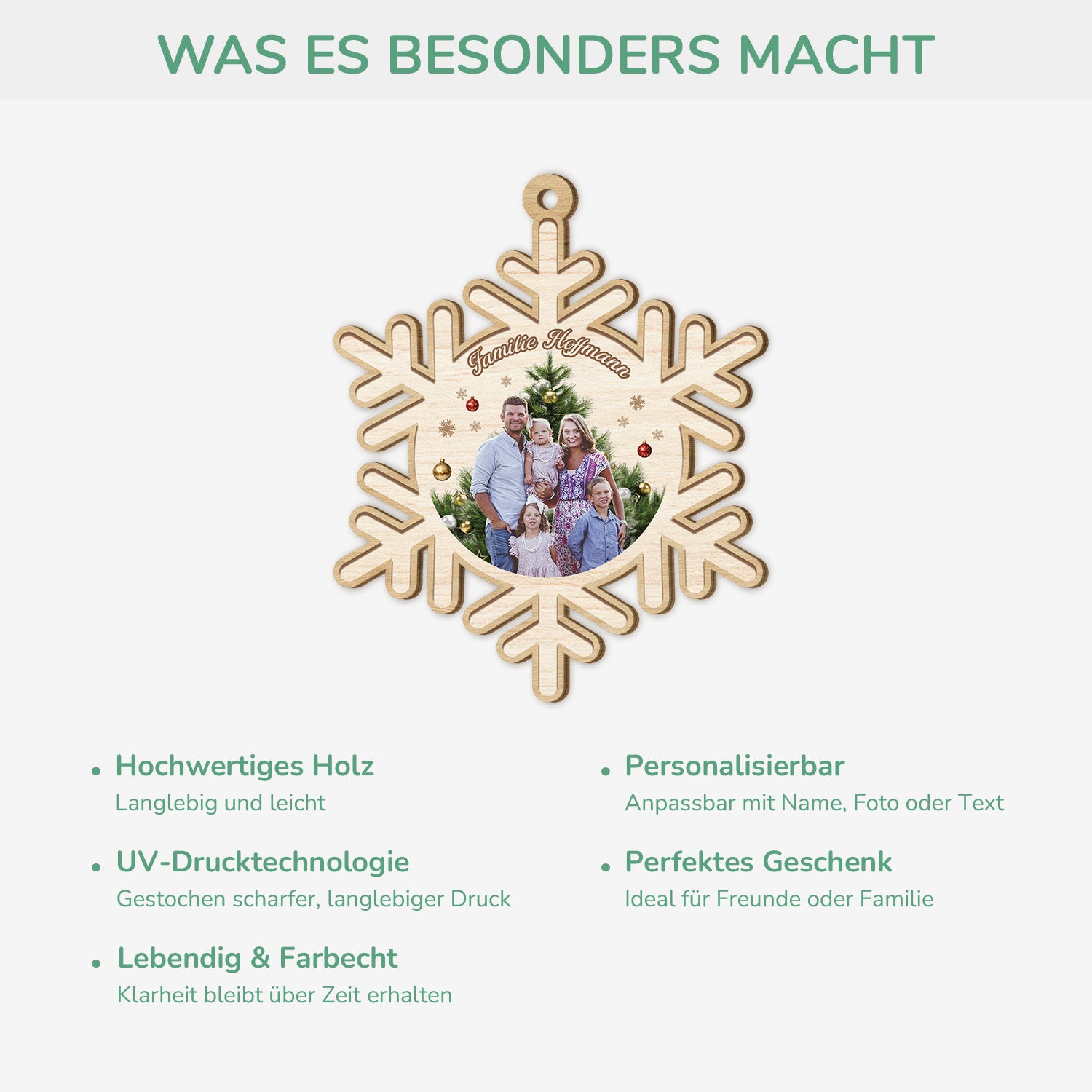 5479OGE4 familie personalisierte 1 schicht holz ornamente weihnachten mit foto 5479OKQQI_ab65dda2 d331 4f22 a72b a7d4b6fbdb97