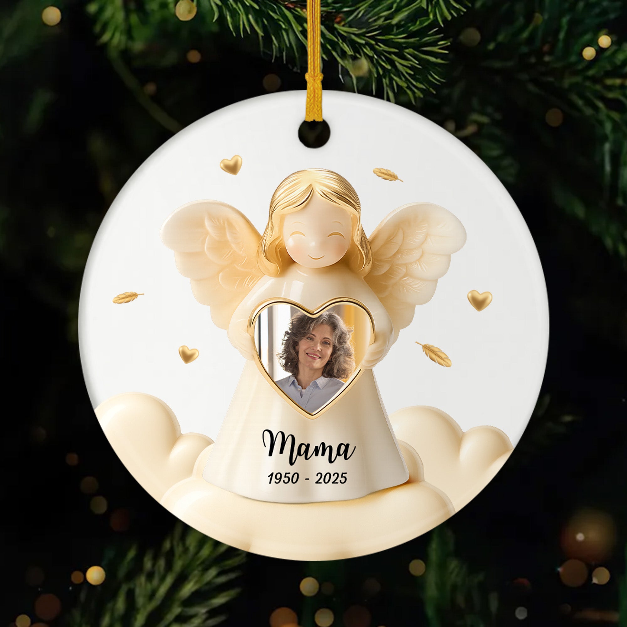 5489OGE1 engel anhanger mit foto personalisierter weihnachtsschmuck aus keramik mama zur erinnerung 5489O6QNA