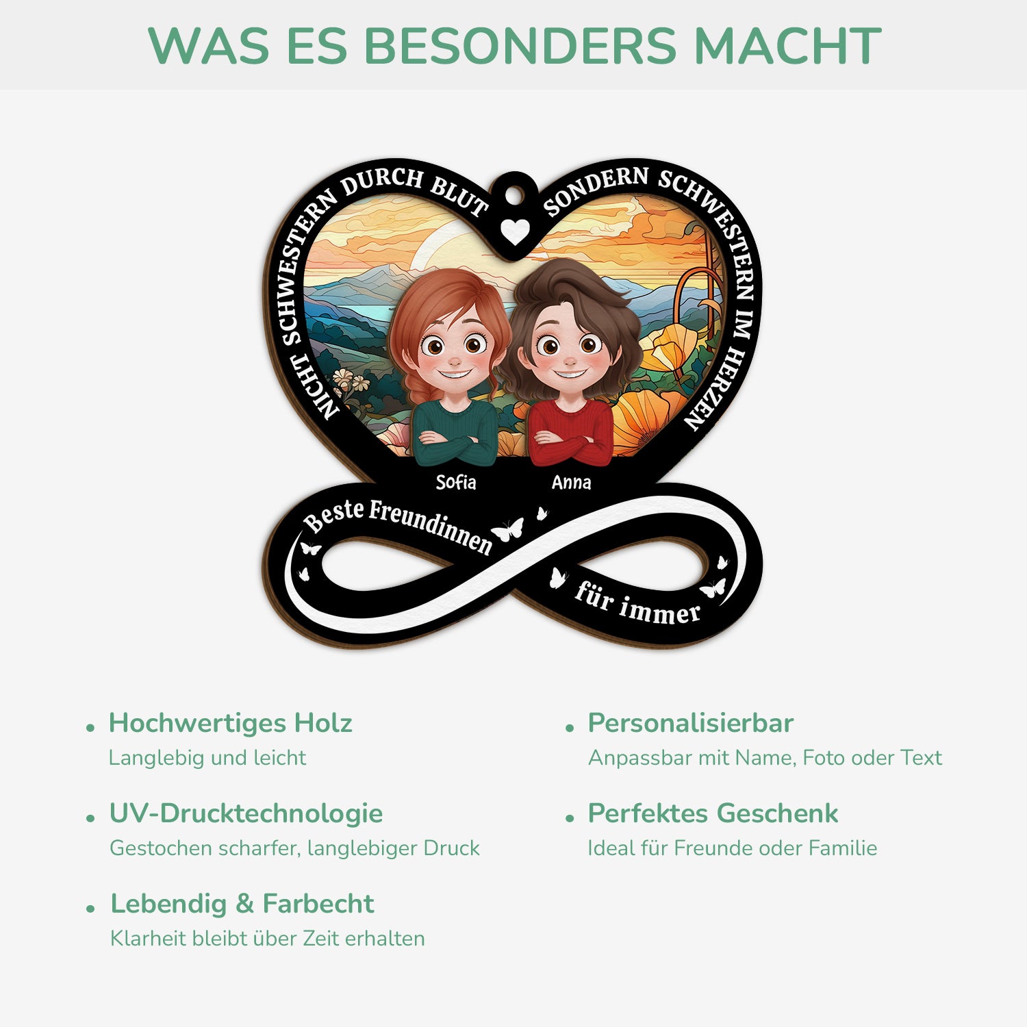 5504OGE4 beste freundinnen fur immer personalisierte 2 schicht holz ornamente 5504O8LNG