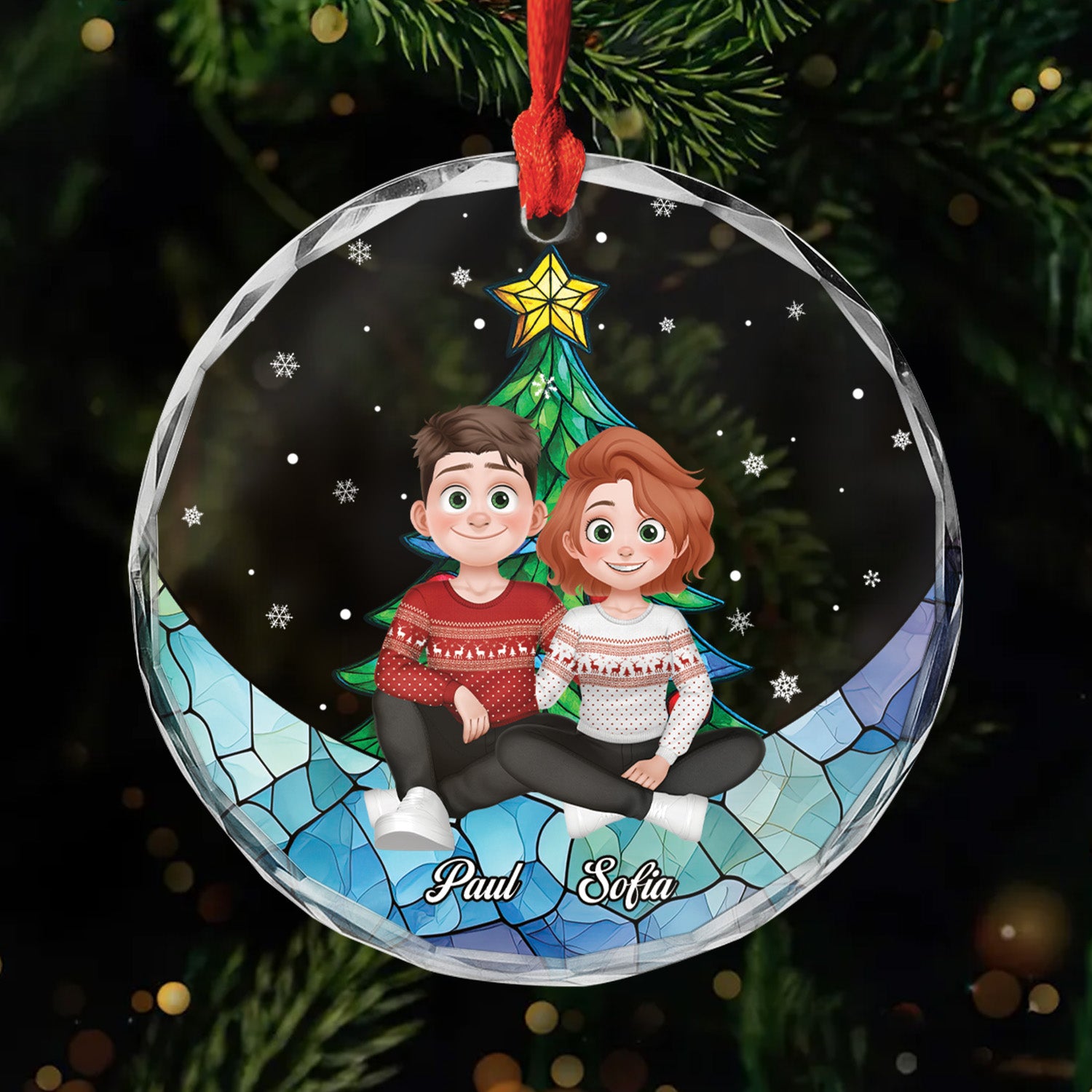 5514OGE1 tannenbaum personalisierter weihnachtsschmuck_ aus glas paar 5514O8VMG