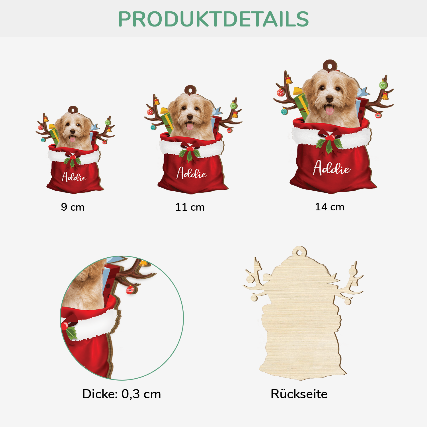 5522OGE3 hund mit foto_ nikolaussack personalisierte 1 schicht holz ornamente weihnachten 5522O8LAC_05cfc035 efe0 470a b8fe 2daf86551cd3