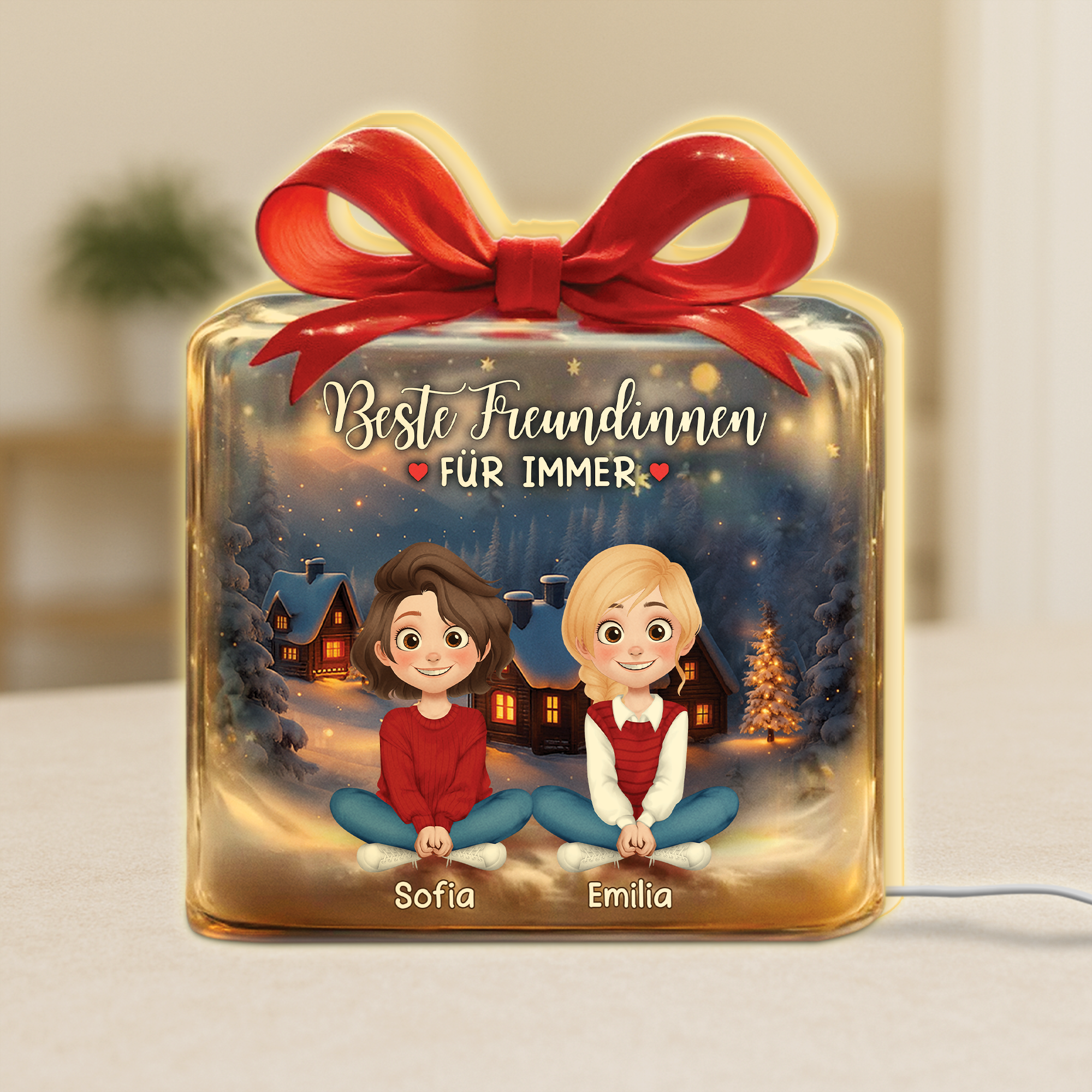 5523LGE1 3d druck effekt beste freundinnen fur immer personalisierte lightbox beste freundin 5523LKTAF