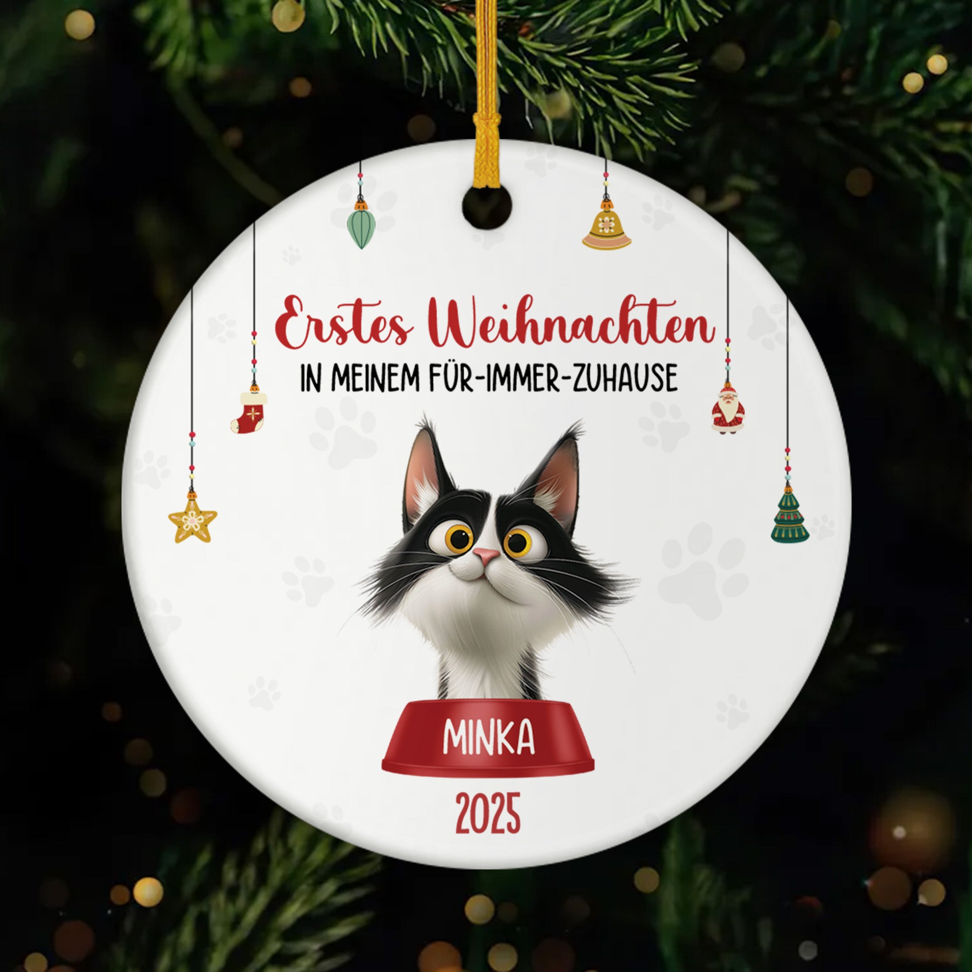 5526OGE1 erstes weihnachten in meinem fur immer zuhause katzen personalisierter weihnachtsschmuck_ aus keramik 5526O8UND