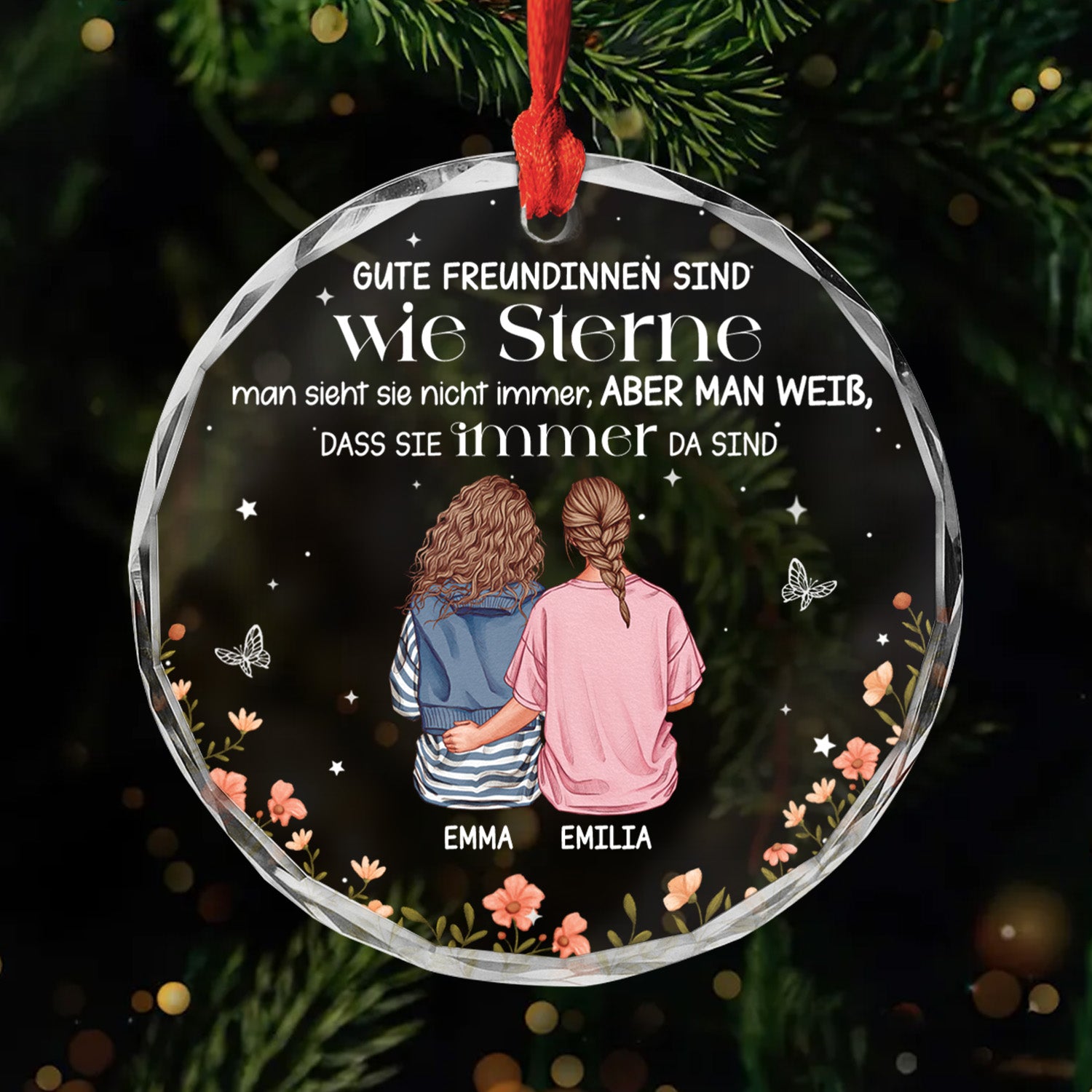 5529OGE1 gute freunde sind wie sterne personalisierte glas ornamente beste freunde 5529O36QF