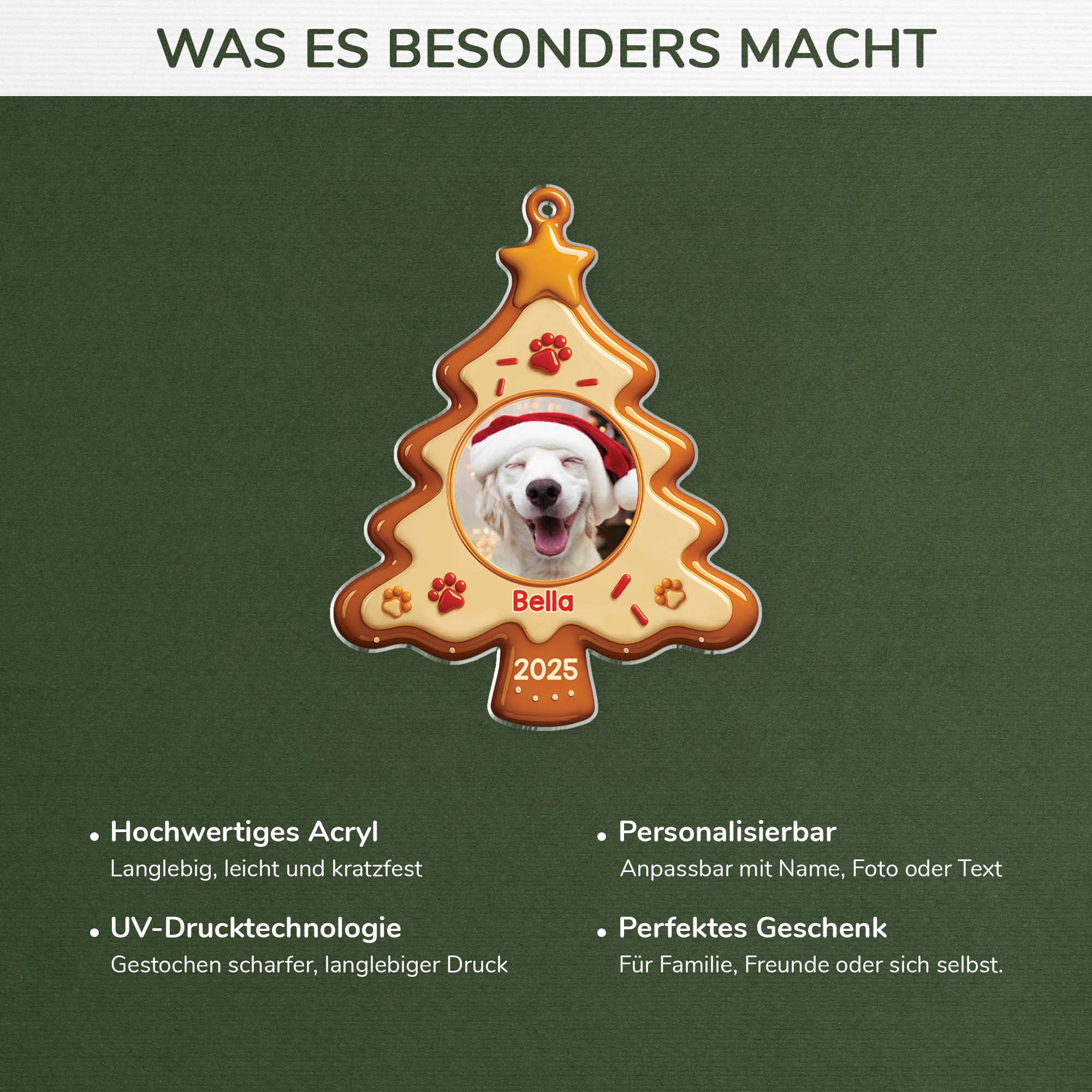 5531OGE4 hunde mit foto personalisierte acryl ornamente weihnachten 5531O3LAC_31ed357b 6609 4ca8 97ed aef0c4585fea