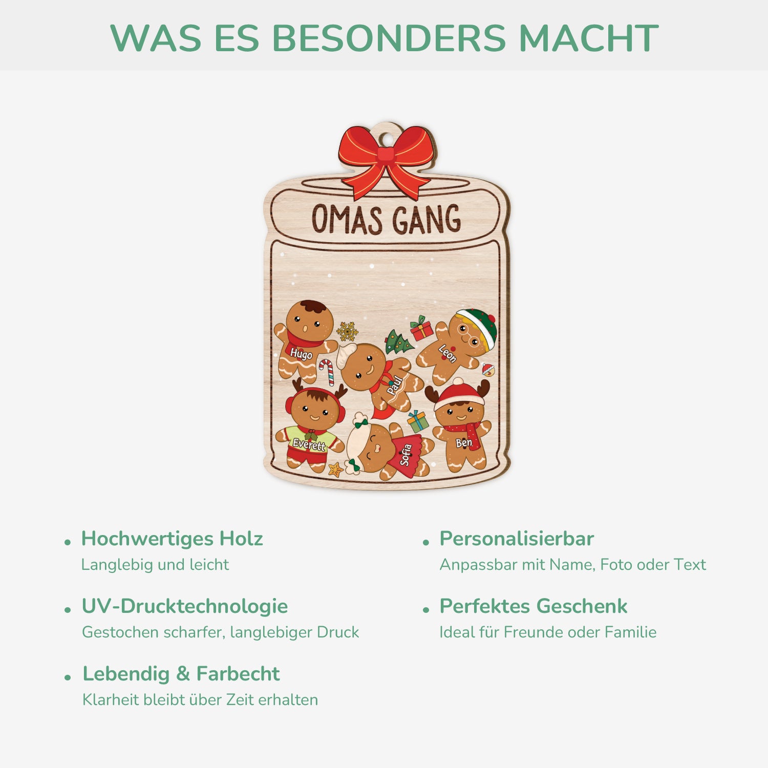5534OGE4 omas gang lebkuchenmann vorratsdose personalisierte 1 schicht holz ornamente weihnachten5534O3YMA