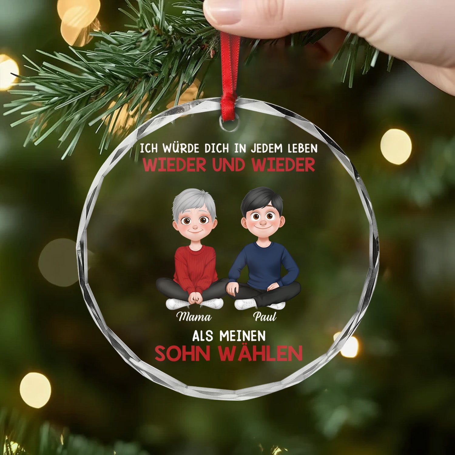 5545OGE2 fur meine kinder spruche personalisierte glas ornamente kinder sohn tochter 5545O8LAA