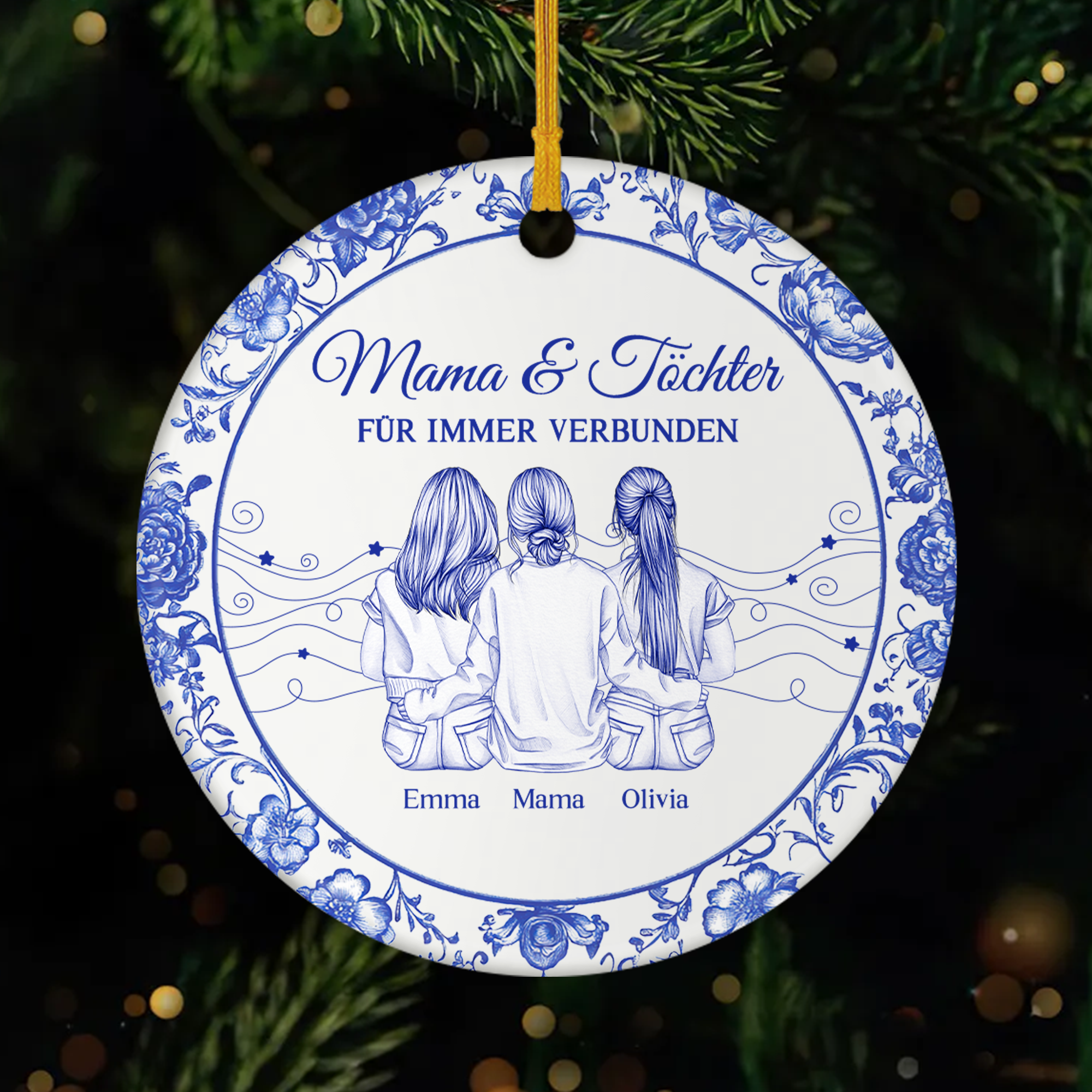5551OGE1 mama und kinder fur immer verbunden toile de jouy personalisierte keramik ornamente mama 5551O5Z5A