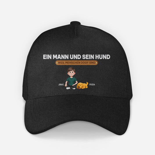 5552JGE1 ein mann und sein hund personalisierte kappen hunde 5552JTVNC
