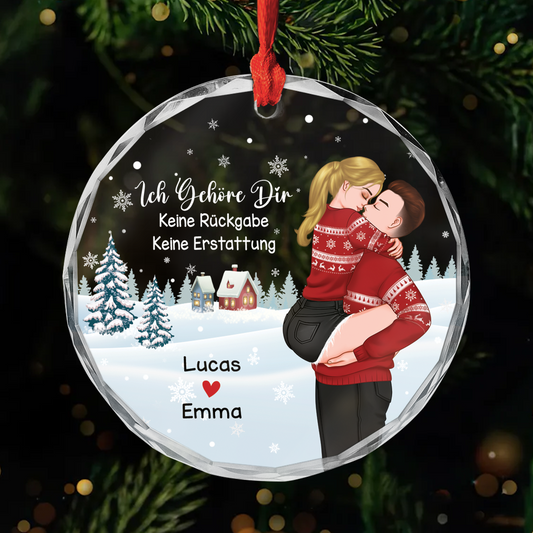 5553OGE1 ich gehore dir personalisierter weihnachtsschmuck_ aus glas fur paar 5553OTZTG