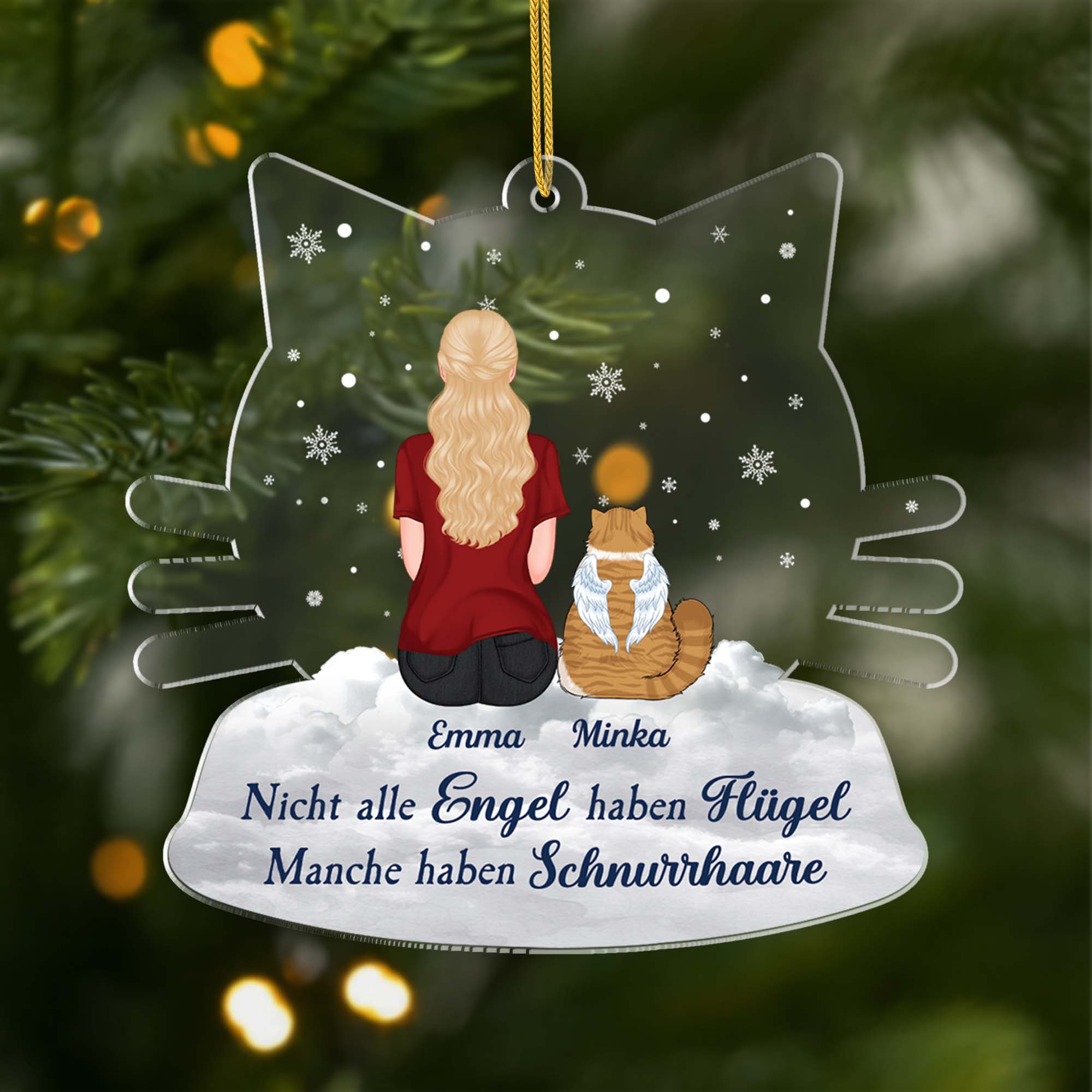 5555OGE1 engel mit schnurrhaaren personalisierte acryl ornamente katzen zur erinnerung 5555O8ZTD