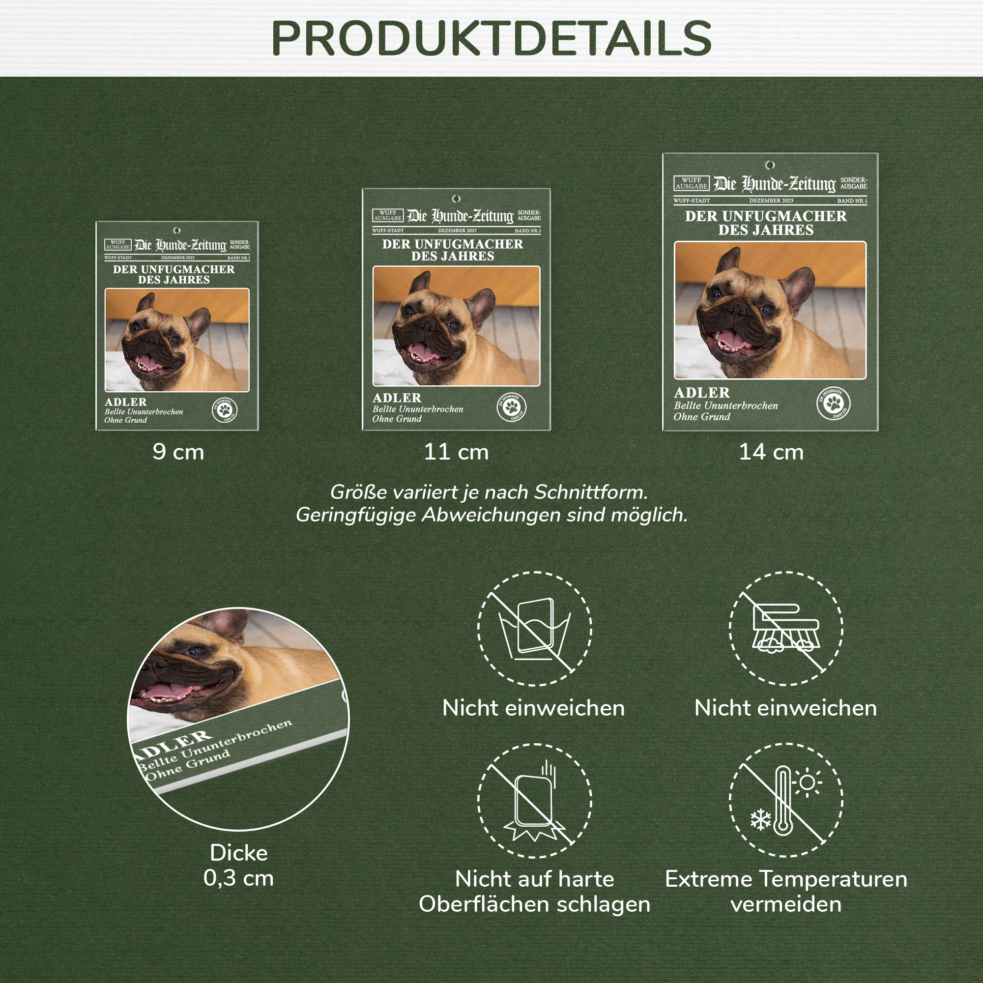 5560OGE3 die hunde zeitung personalisierte acryl ornamente hunde mit foto 5560OTTQC