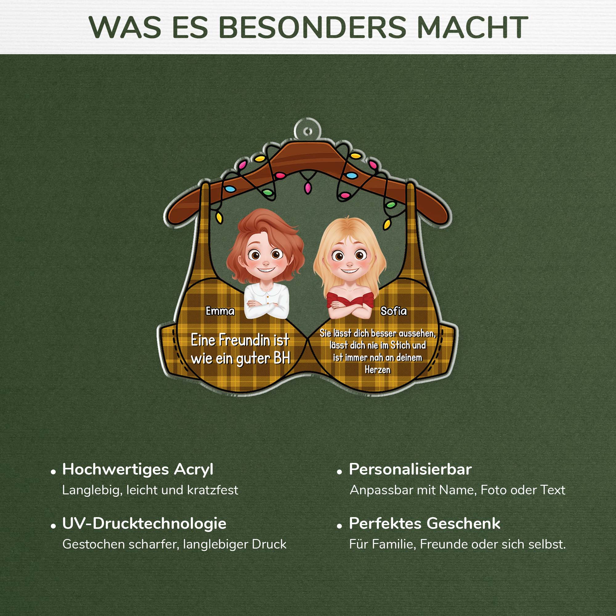 5562OGE4 eine beste freundin ist wie ein guter bh personalisierter weihnachtsschmuck_ aus acryl beste freundin 5562O5VMF