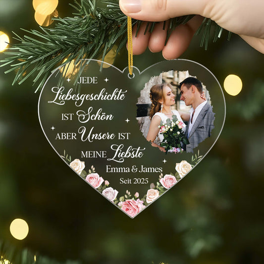 5564OGE2 jede liebesgeschichte ist schon personalisierte acryl ornamente paar zur hochzeit 5564O8TCG