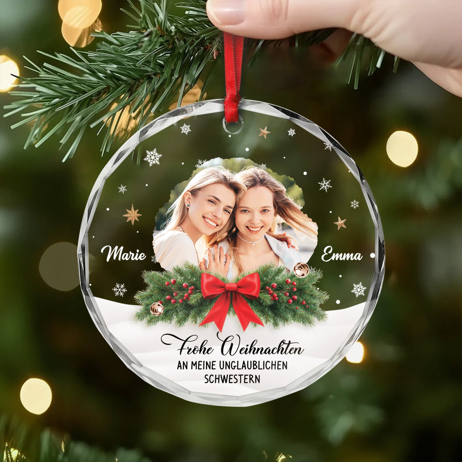 5568OGE2 frohe weihnachten personalisierter weihnachtsschmuck_ aus glas frauen 5568OK6NA