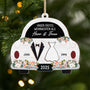 5577OGE1 unser erstes weihnachten als ehepaar personalisierte 1 schicht holz ornamente weihnachten paar 5577O6QNG