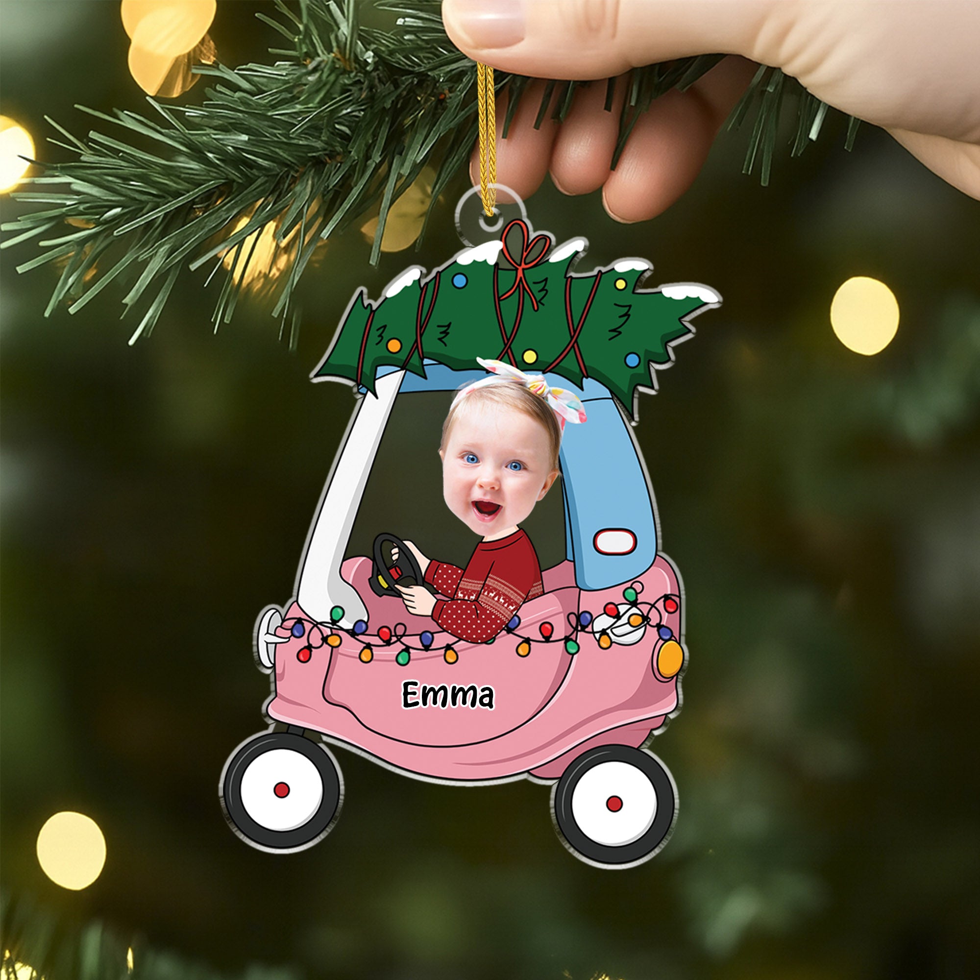 5581OGE2 kind mit traktor personalisierter weihnachtsschmuck_ aus acryl kind mit gesicht 5581O6TZK