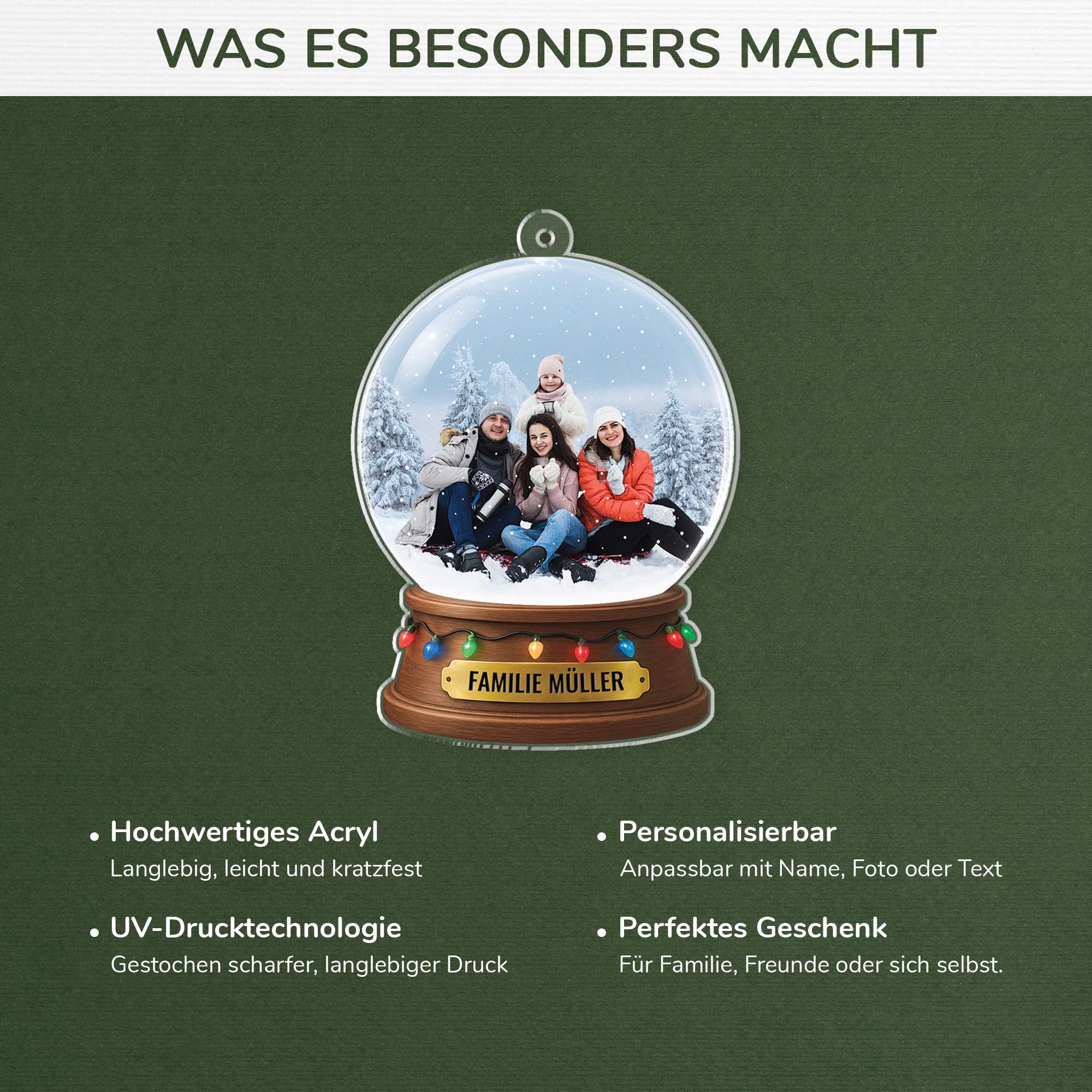 5587OGE4 die familie personalisierter weihnachtsschmuck_ aus acryl familie mit foto 5587OTVMI