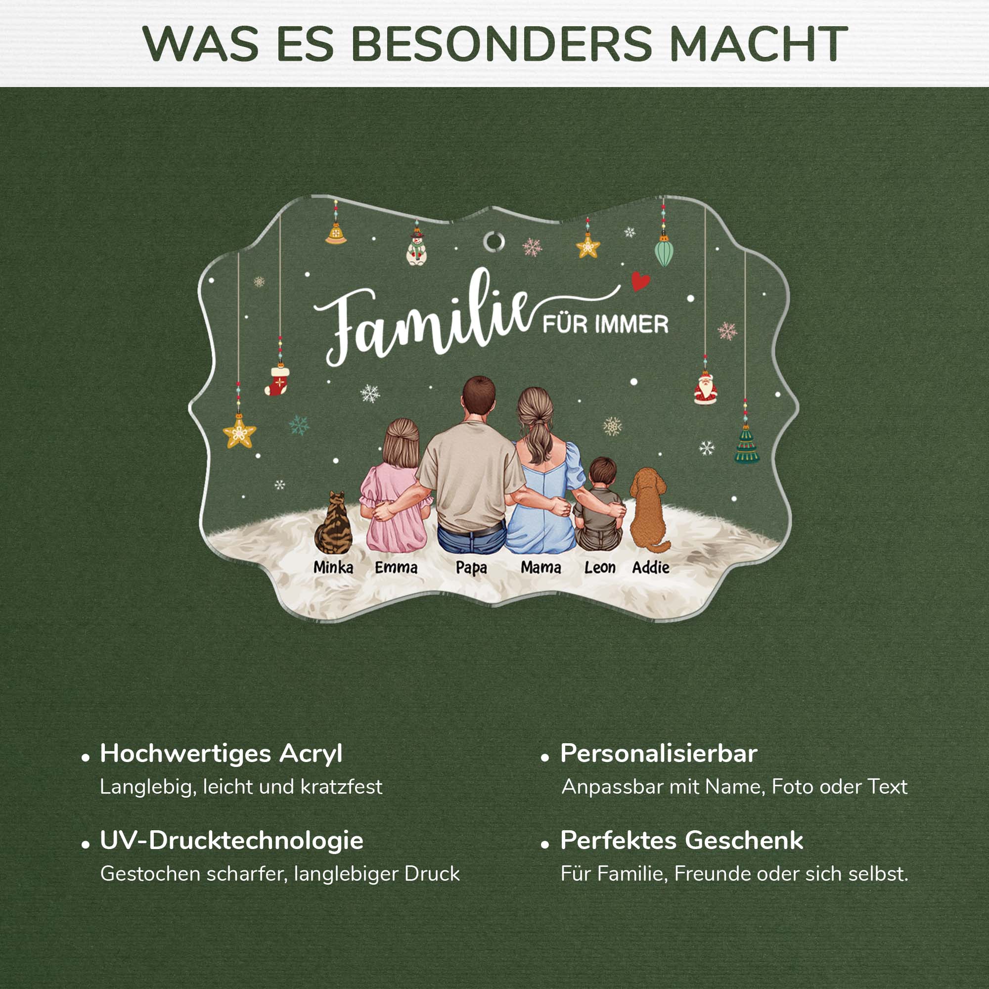5611OGE4 familie fur immer personalisierte acryl ornamente familie 5611O8TNI