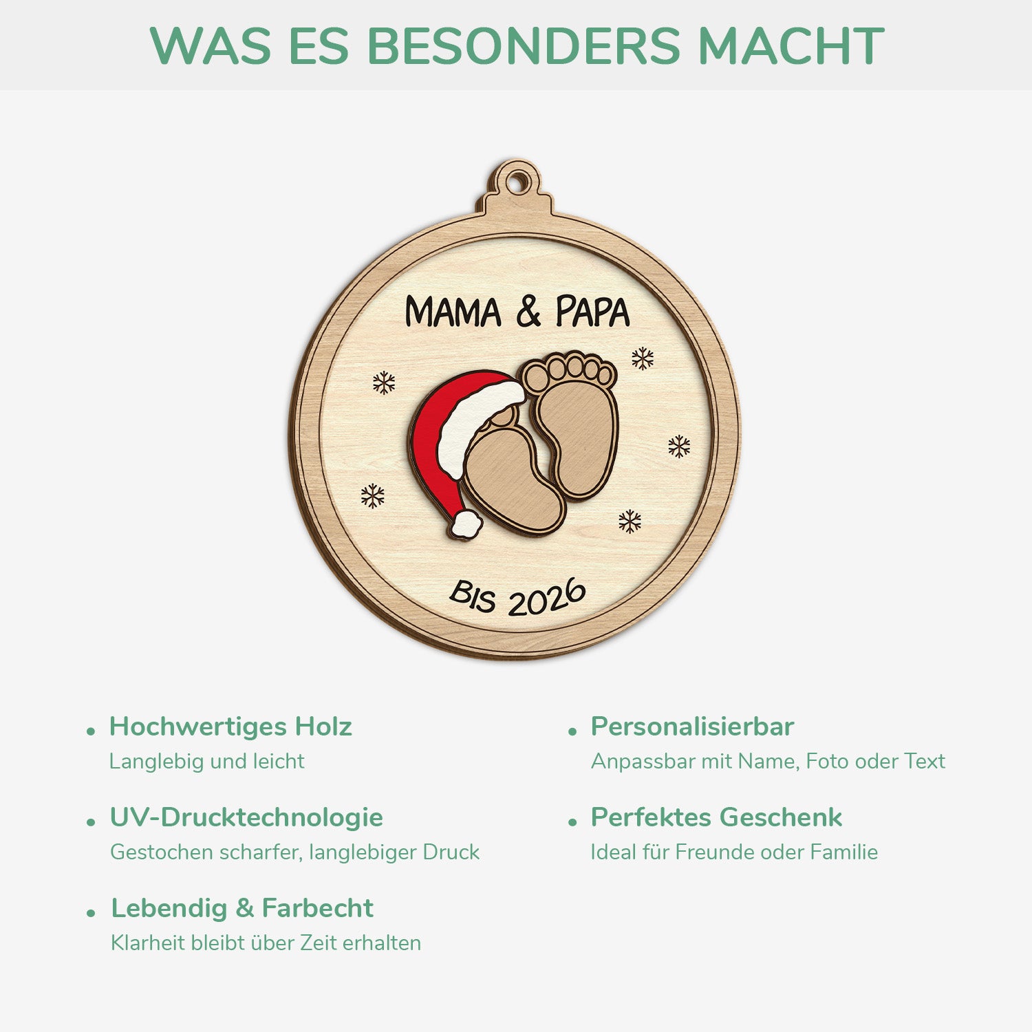 5612OGE4 fussabdruck baby bilder personalisierte 2 schicht holz ornamente werdende mama papa weihnachten 5612OKVCA